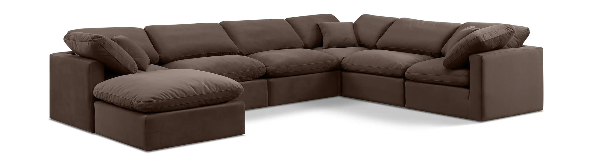 Indulge - Velvet 7 Piece Modular Sectional - Best Buy Furniture