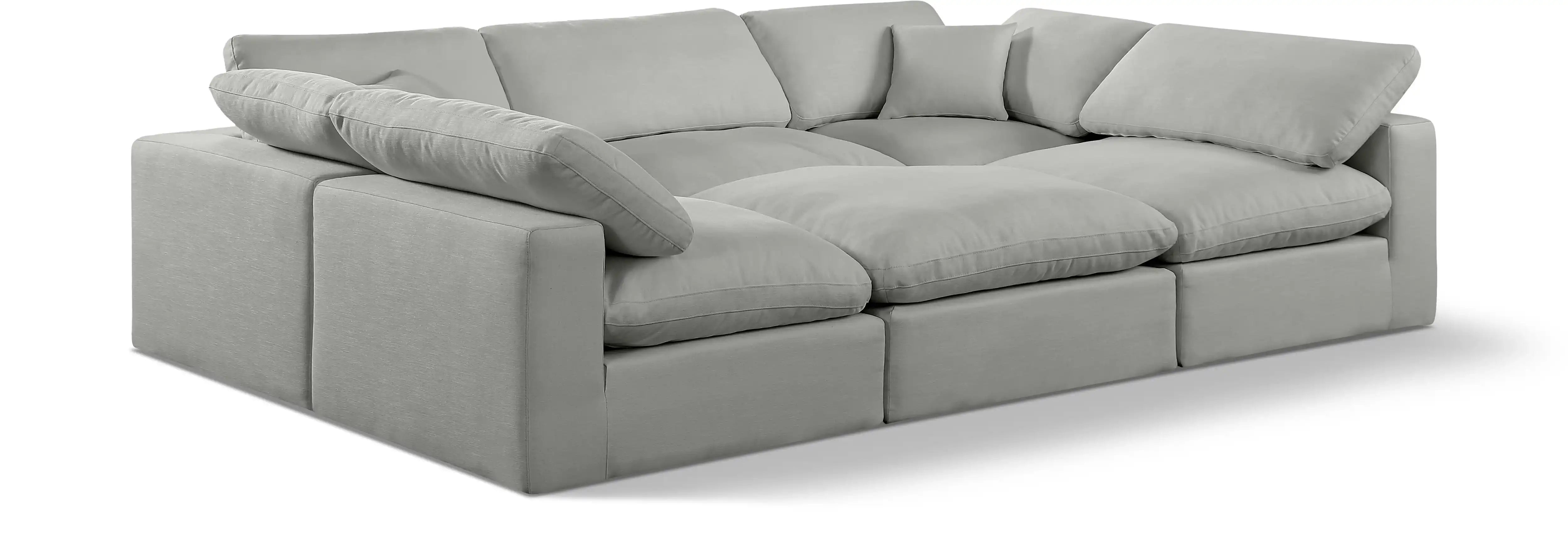 Comfy - 6 Piece Linen Sectional - Best Buy Furniture
