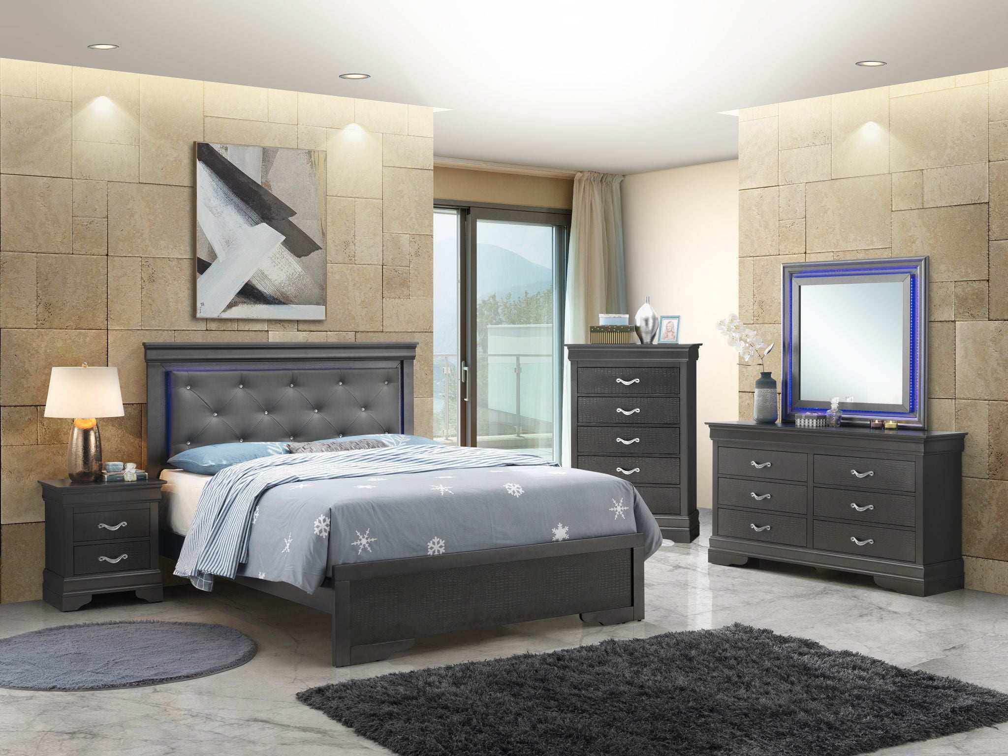 LED Elegant Bed - Best Buy Furniture