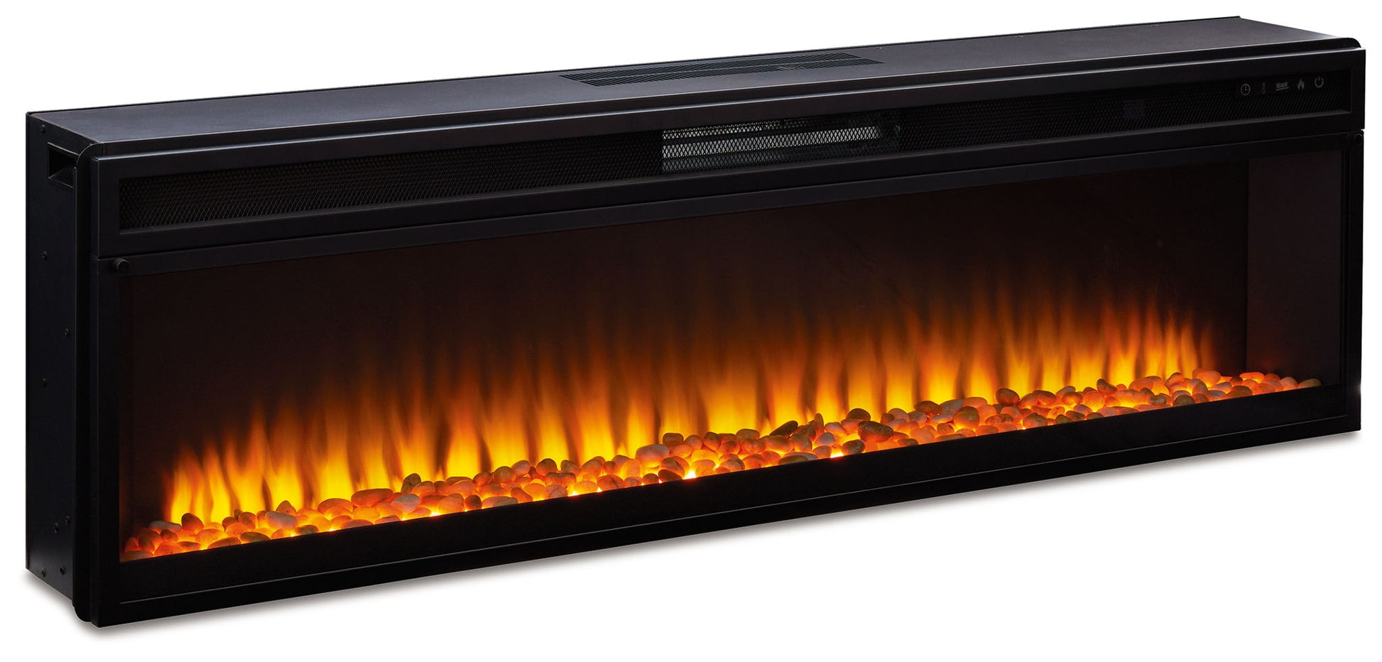 Entertainment Accessories - Wide Fireplace Insert - Black - Best Buy Furniture