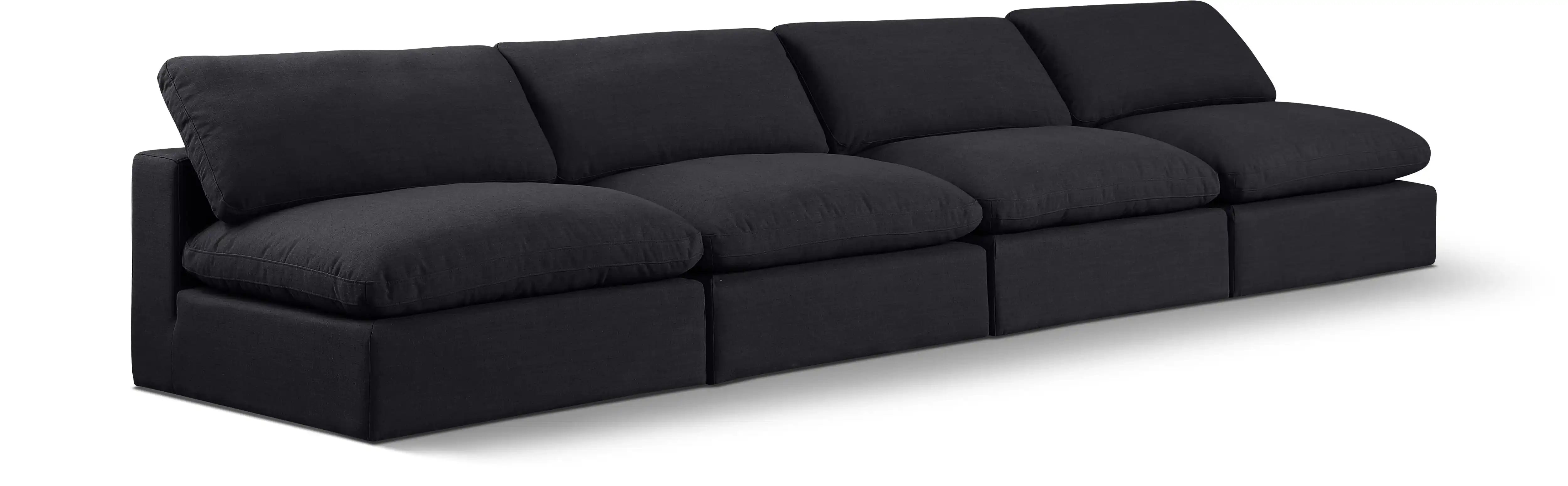 Comfy - Linen Modular Armless Sofa 4 Seats - Best Buy Furniture