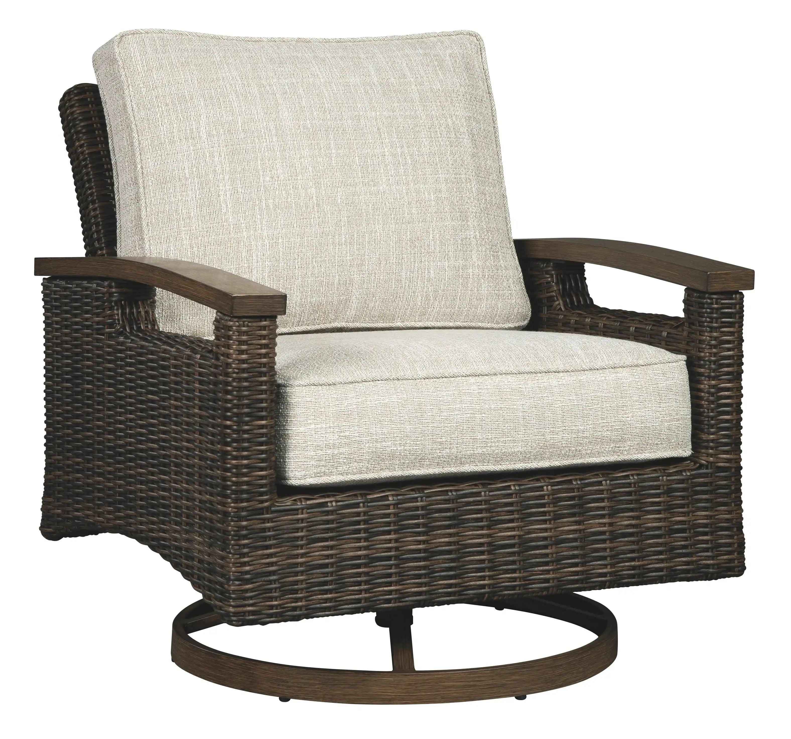 Paradise Trail - Swivel Lounge Chair (Set of 2) - Medium Brown - Best Buy Furniture