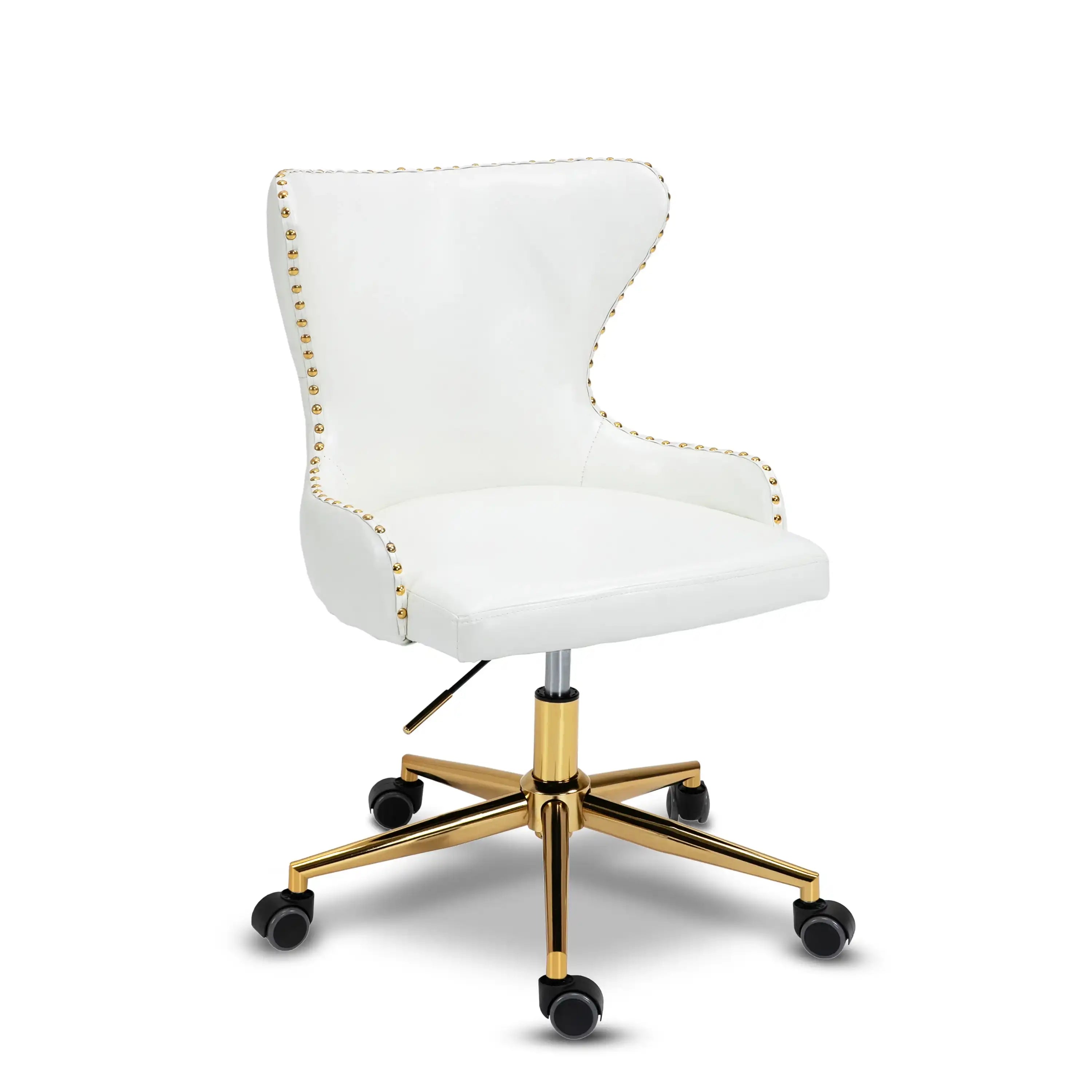 Hendrix - Office Chair with Gold Legs - Best Buy Furniture