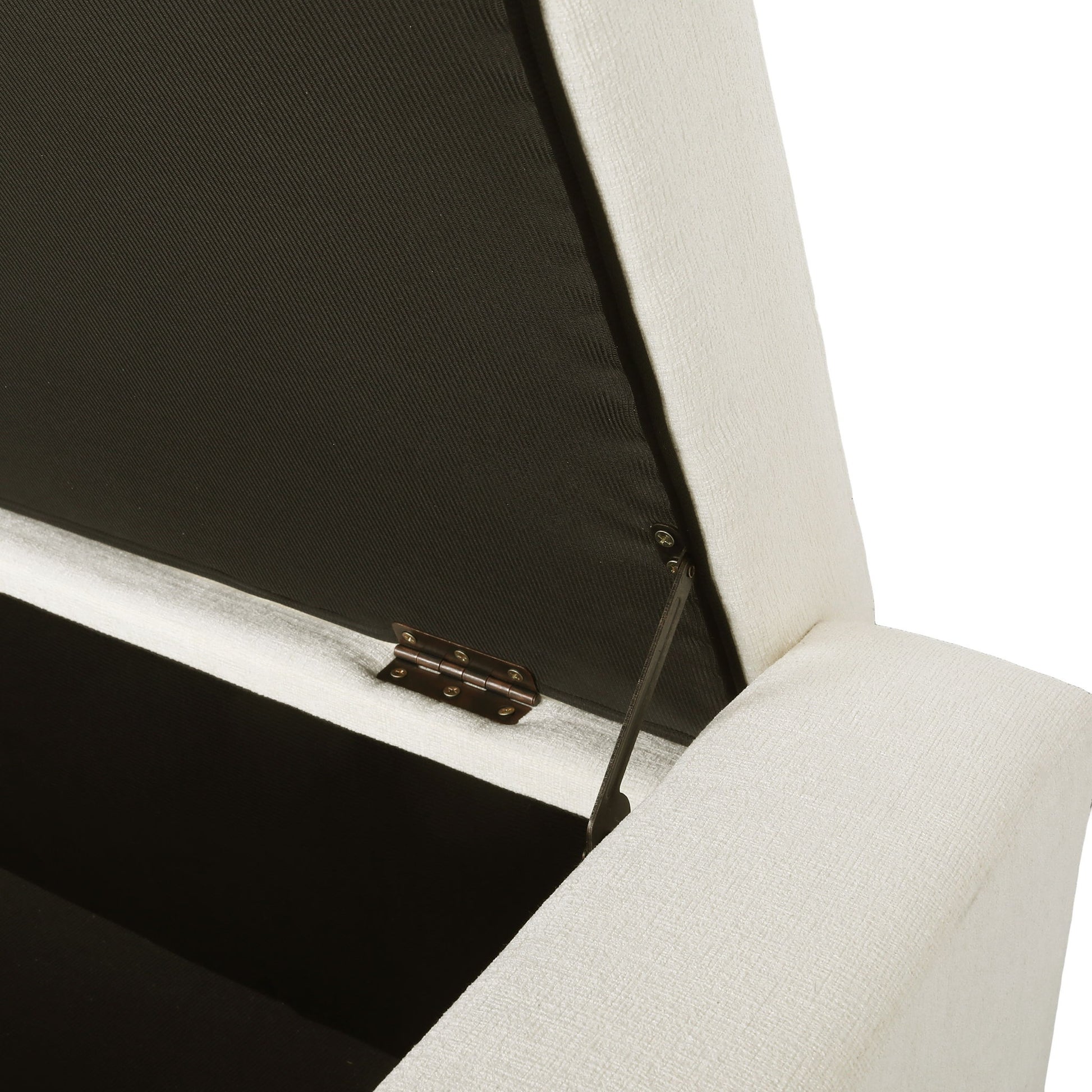 Textured Fabric Ottoman Bench With Hinged Lid - Best Buy Furniture