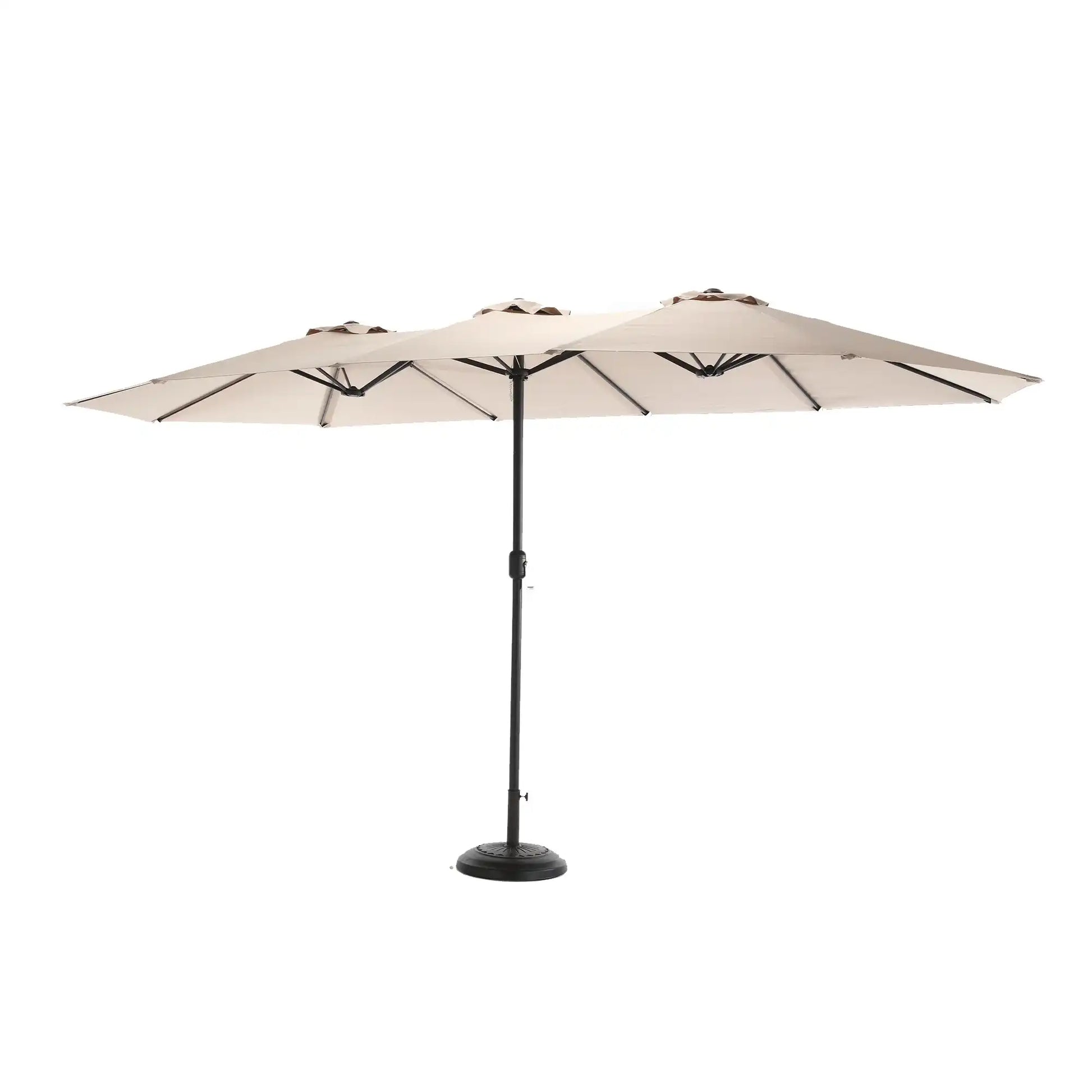 14.8 Ft Double Sided Outdoor Umbrella Rectangular Large with Crank ( khaki ) - Best Buy Furniture