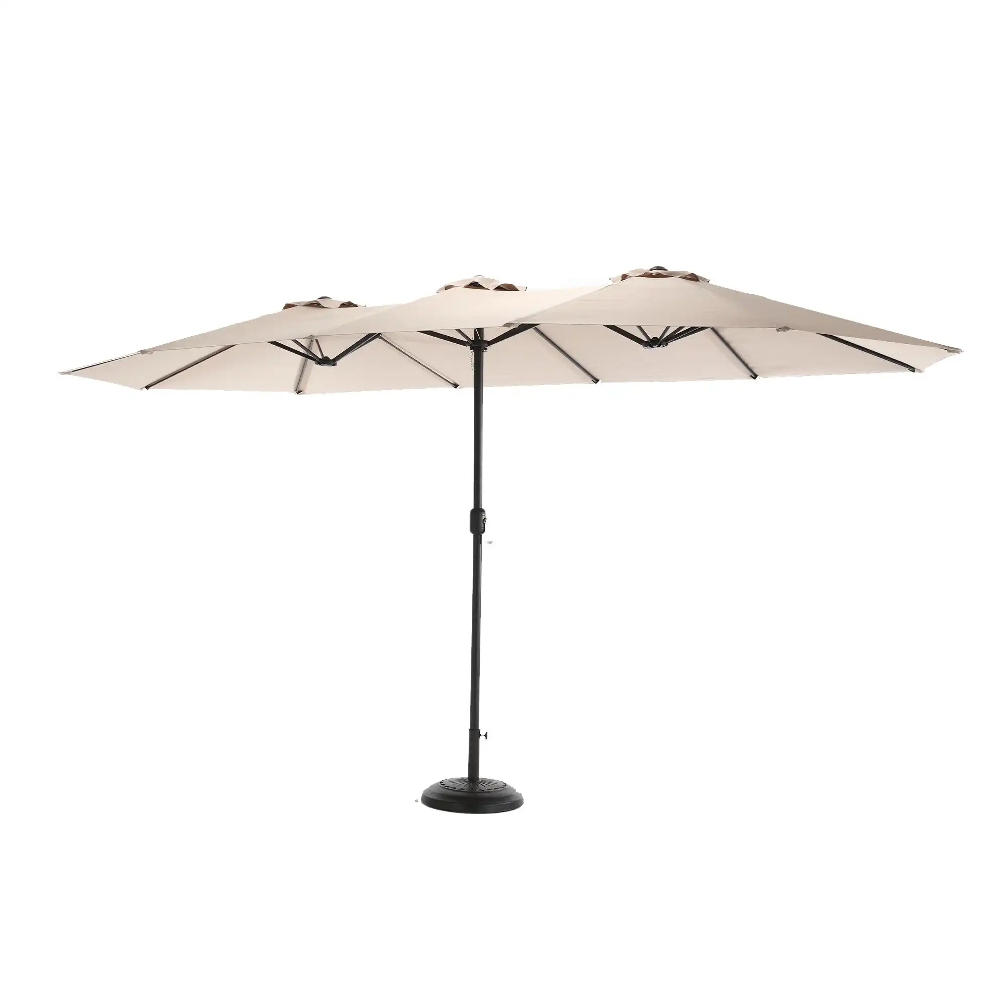 14.8 Ft Double Sided Outdoor Umbrella Rectangular Large with Crank ( khaki ) - Best Buy Furniture