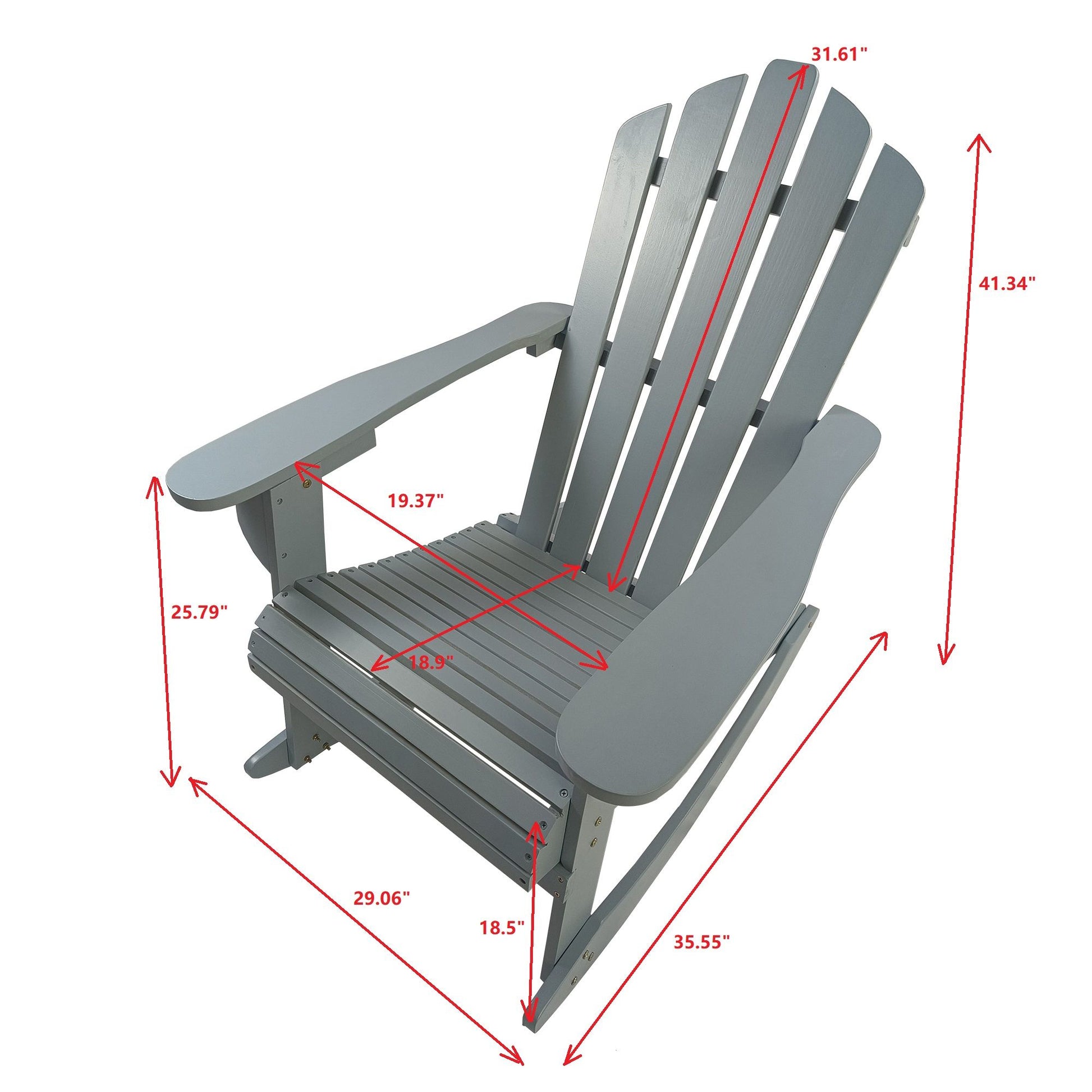 Reclining Outdoor Rocking Adirondack Chair - Best Buy Furniture