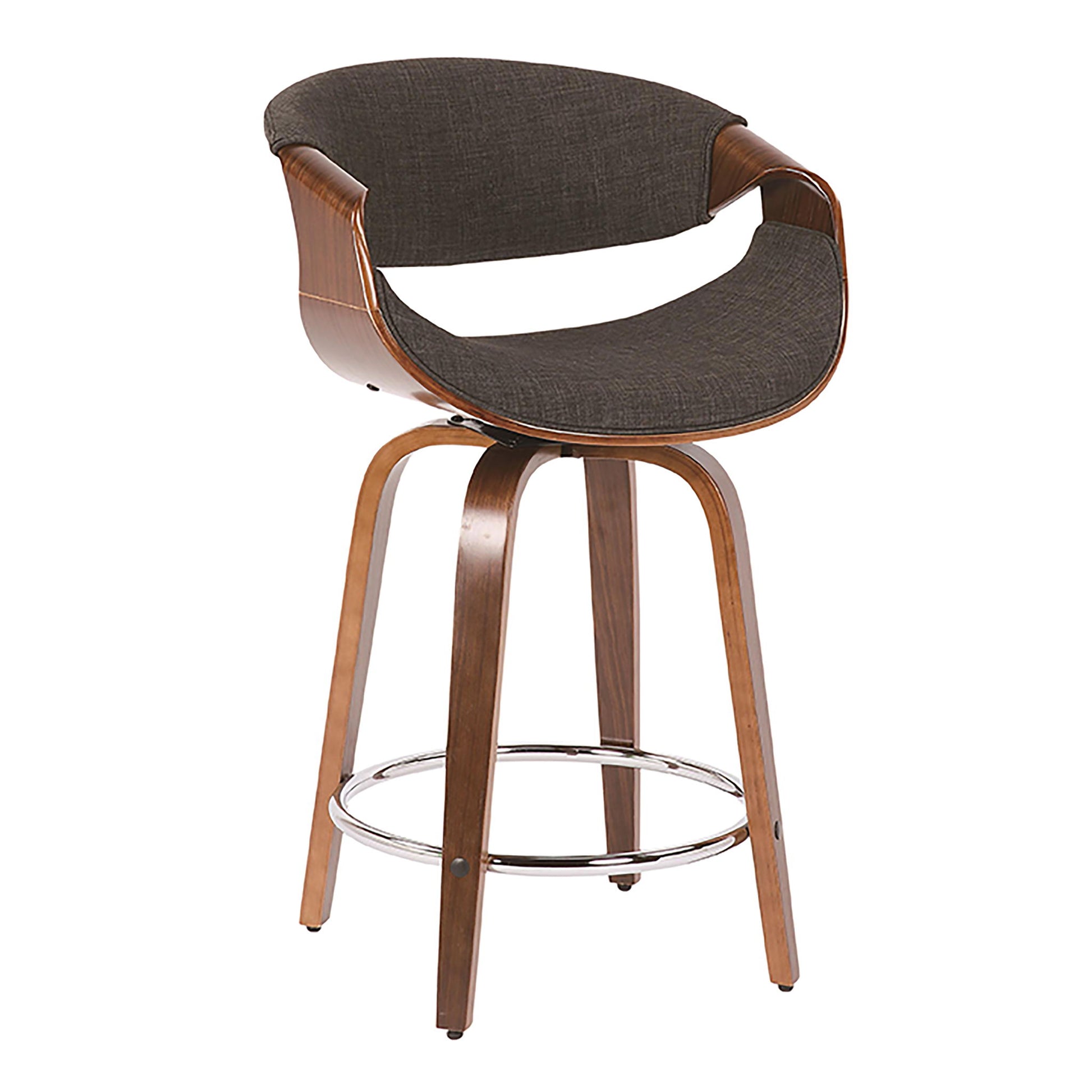 Curvini - Mid Century Modern Counter Stool (Set of 2) - Best Buy Furniture