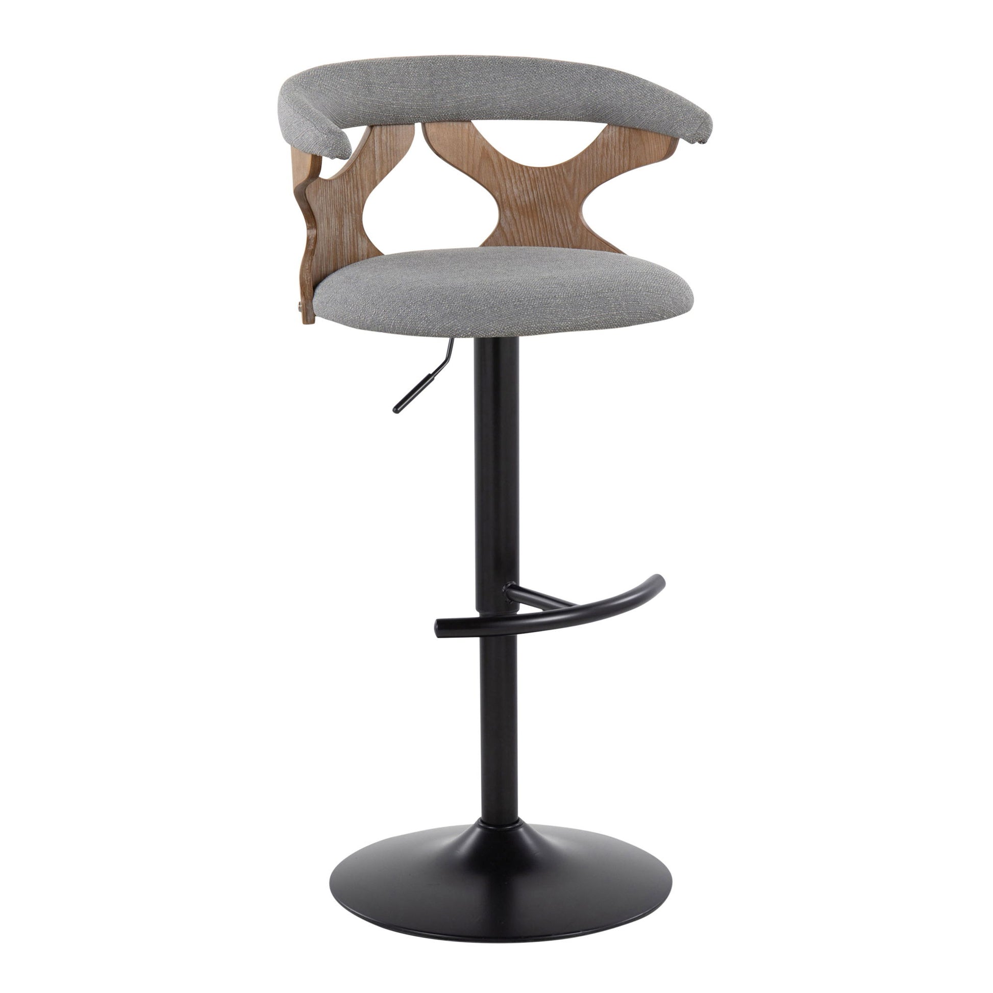 Gardenia - Contemporary Adjustable Barstool & Swivel With Rounded T Footrest (Set of 2) - Best Buy Furniture