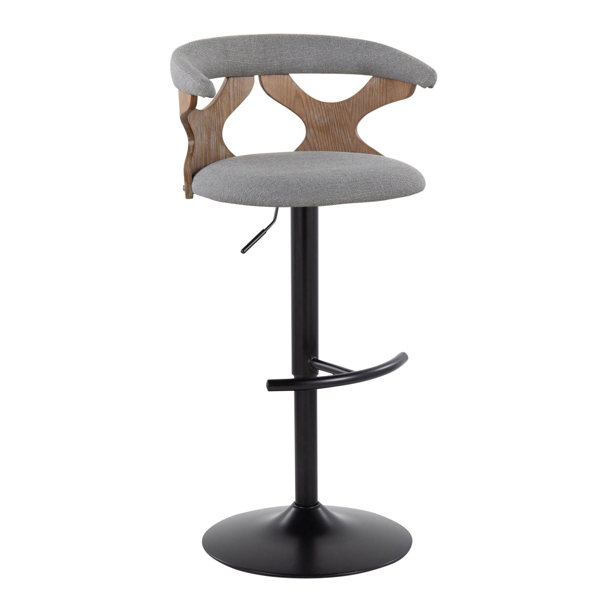 Gardenia - Contemporary Adjustable Barstool & Swivel With Rounded T Footrest (Set of 2) - Best Buy Furniture