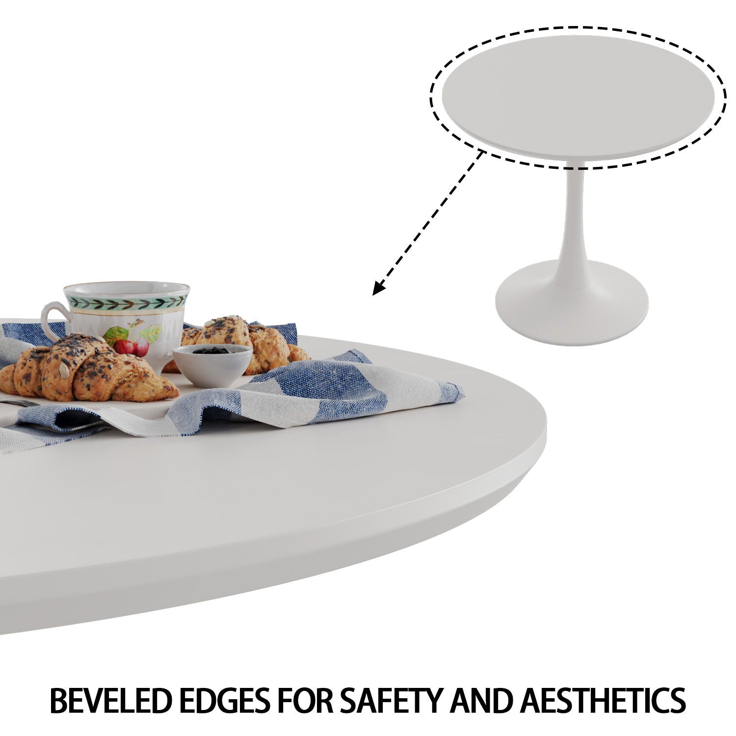 Mid-Century Round Dining Table With Pedestal Base For 2 - 4 People - Best Buy Furniture