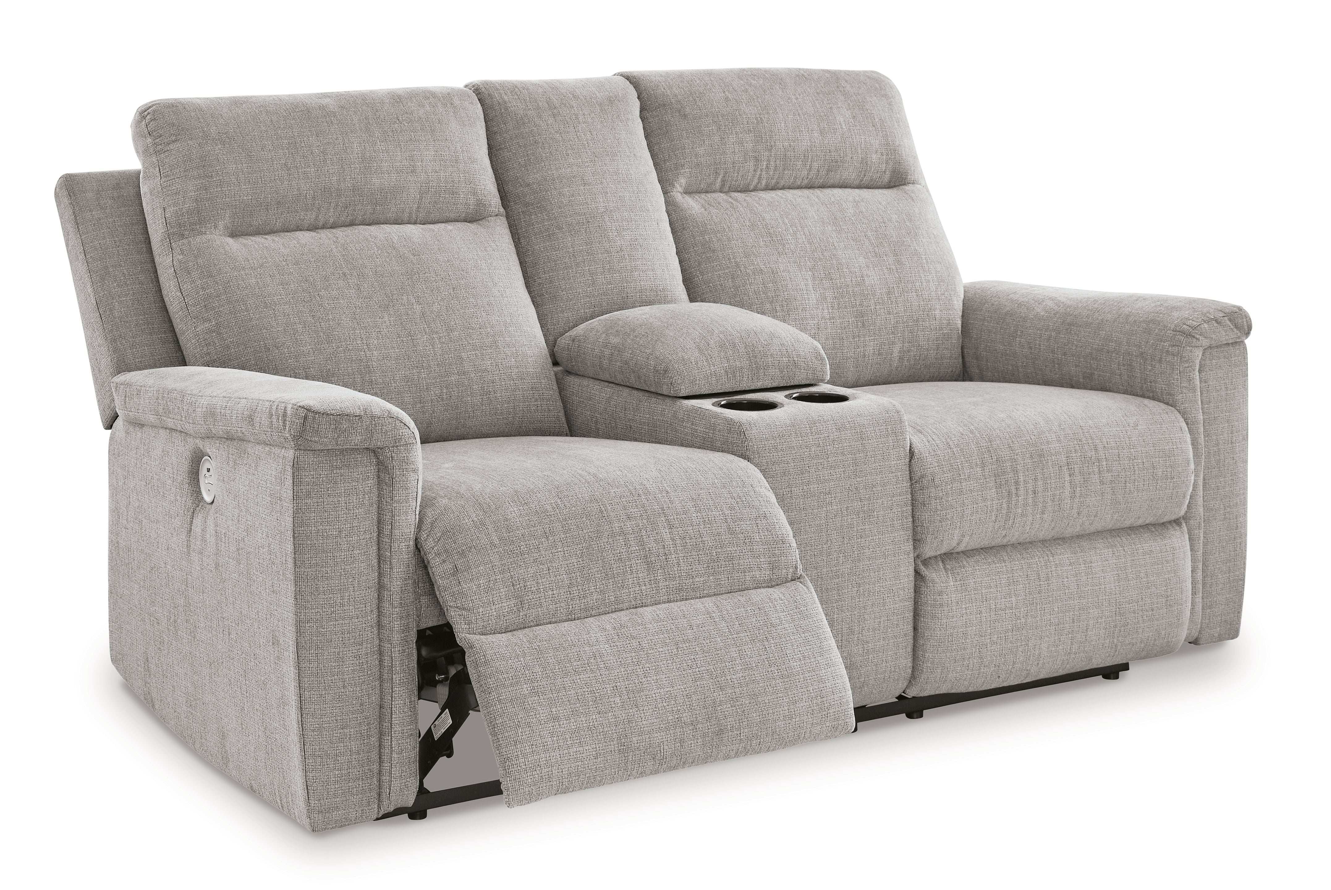 Barnsana - Dbl Power Reclining Loveseat With Console - Best Buy Furniture