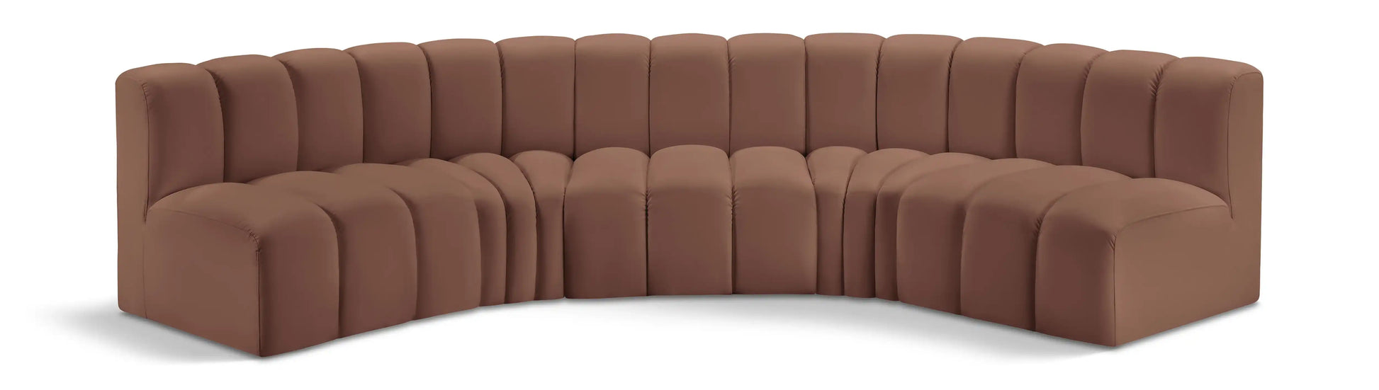 Arc - Faux Leather 5 Piece U-Shaped Modular Sofa - Best Buy Furniture
