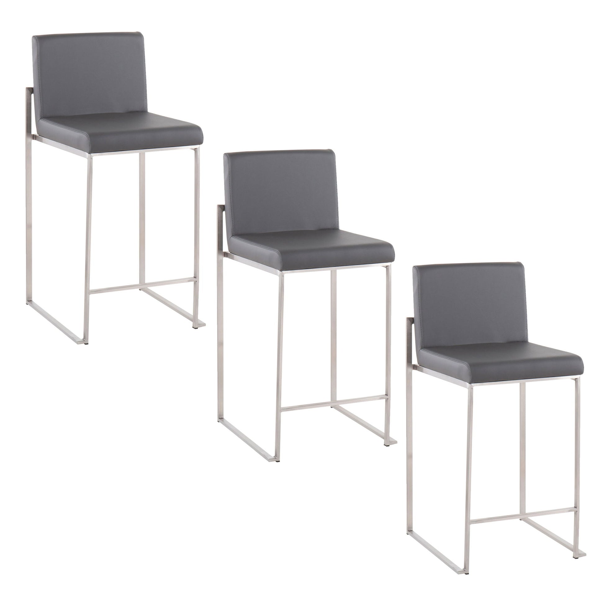 Fuji - Contemporary High Back Counter Stool, Functional Design - Best Buy Furniture