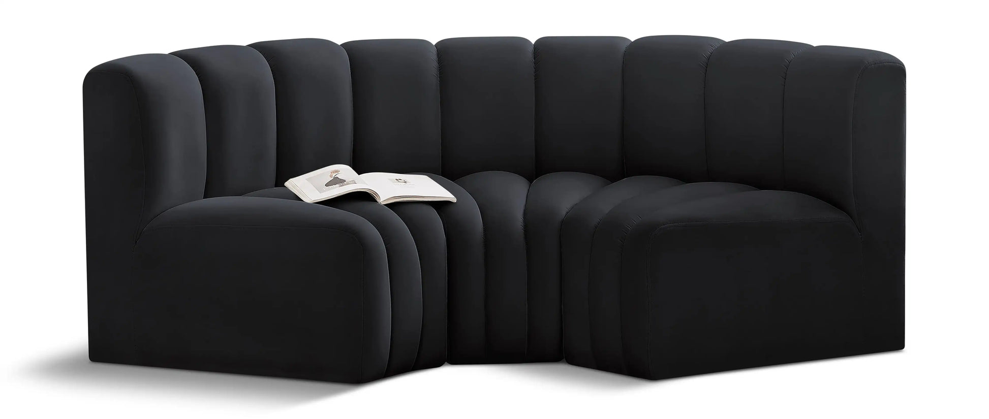 Arc - Velvet 3 Piece Modular U-Shaped Sofa - Best Buy Furniture