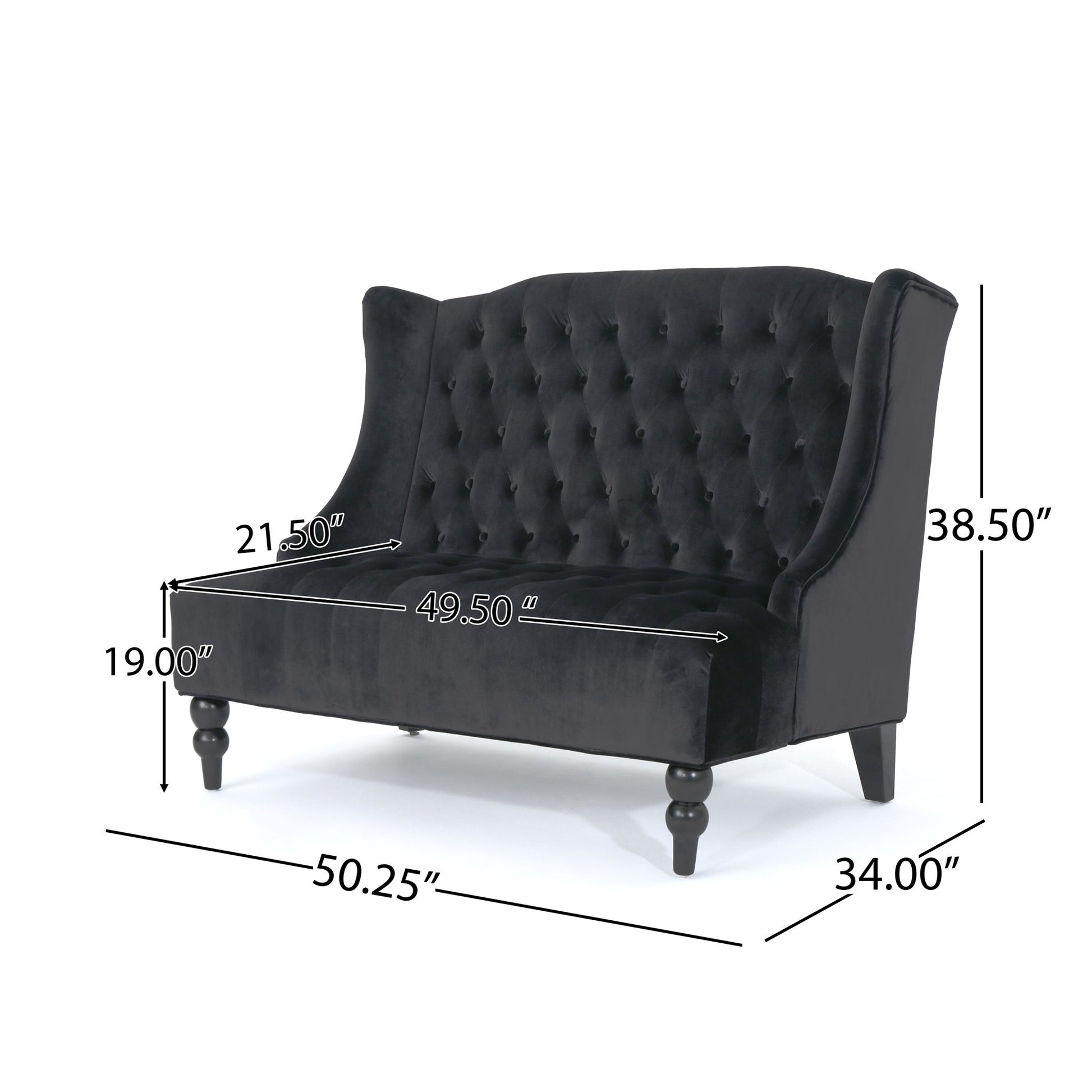 Nurturing - Upholstered Loveseat With Wing Back And Diamond Tufting - Best Buy Furniture