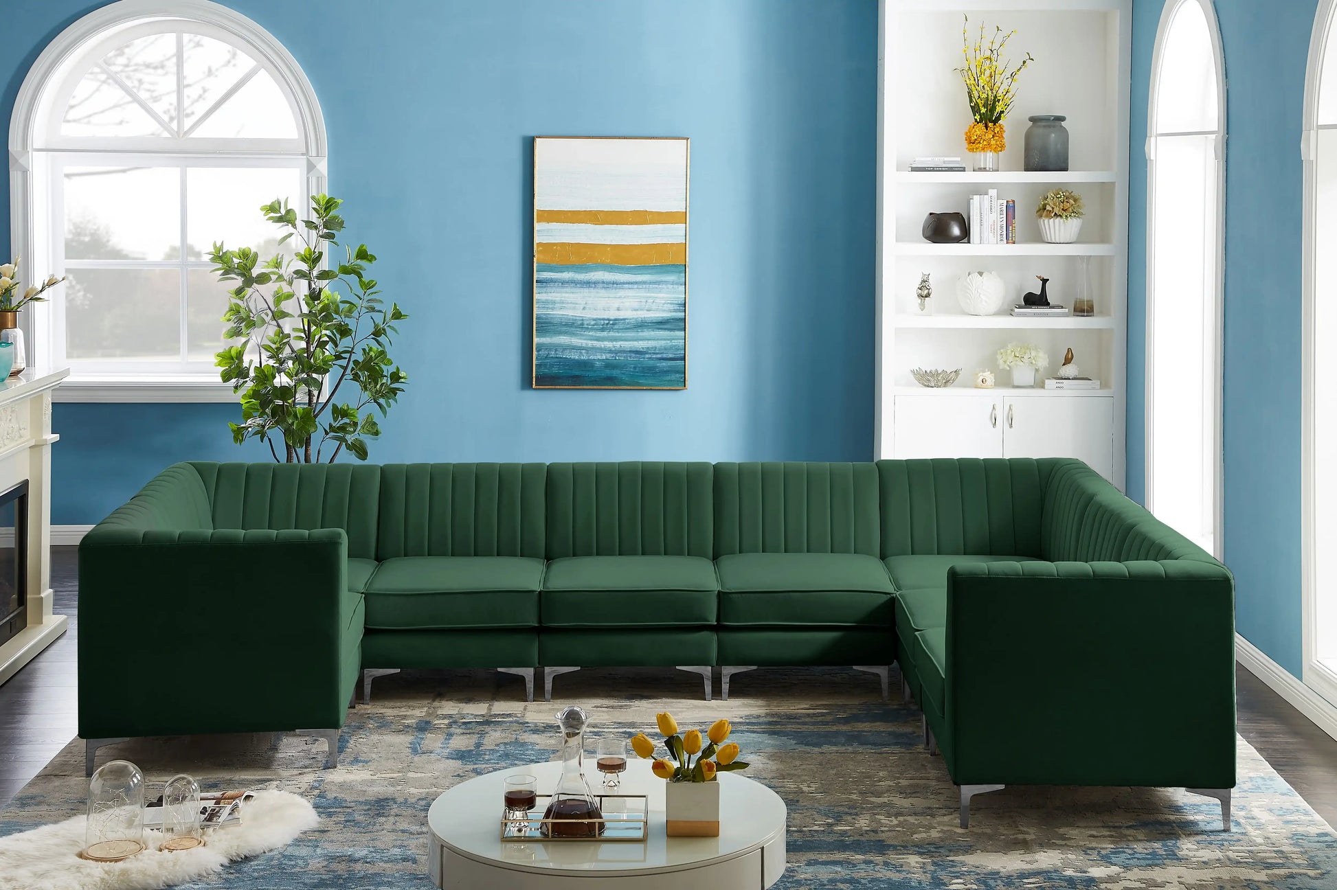 Alina - 8 Piece Modular U-Shaped Sectional - Best Buy Furniture