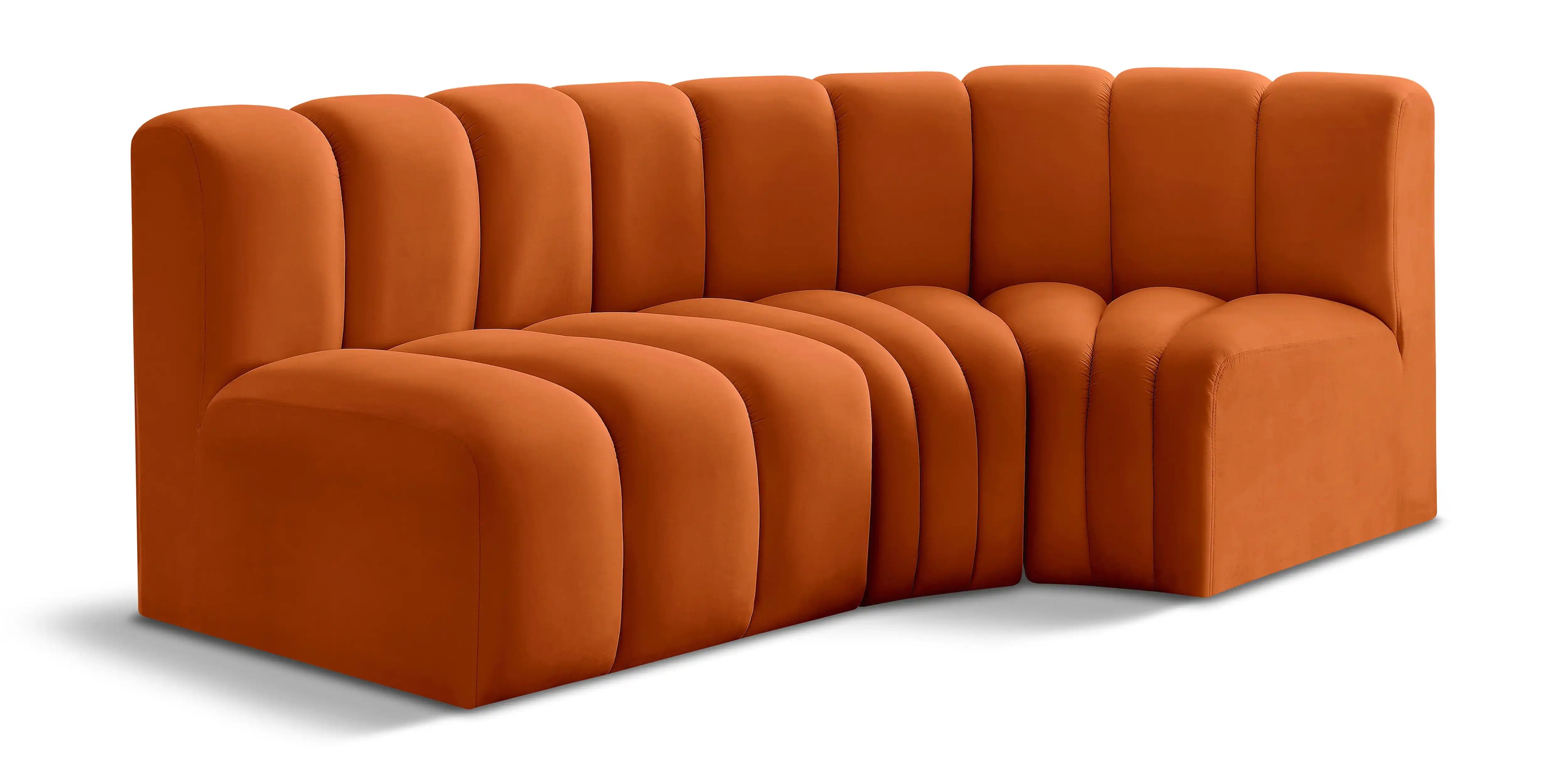 Arc - Velvet 3 Piece Sofa - Best Buy Furniture