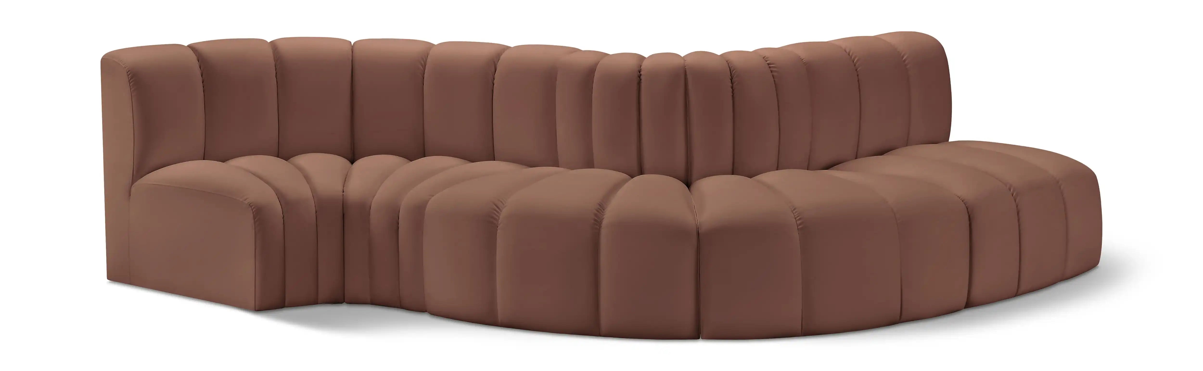 Arc - Faux Leather 5 Piece Modular Sofa - Best Buy Furniture