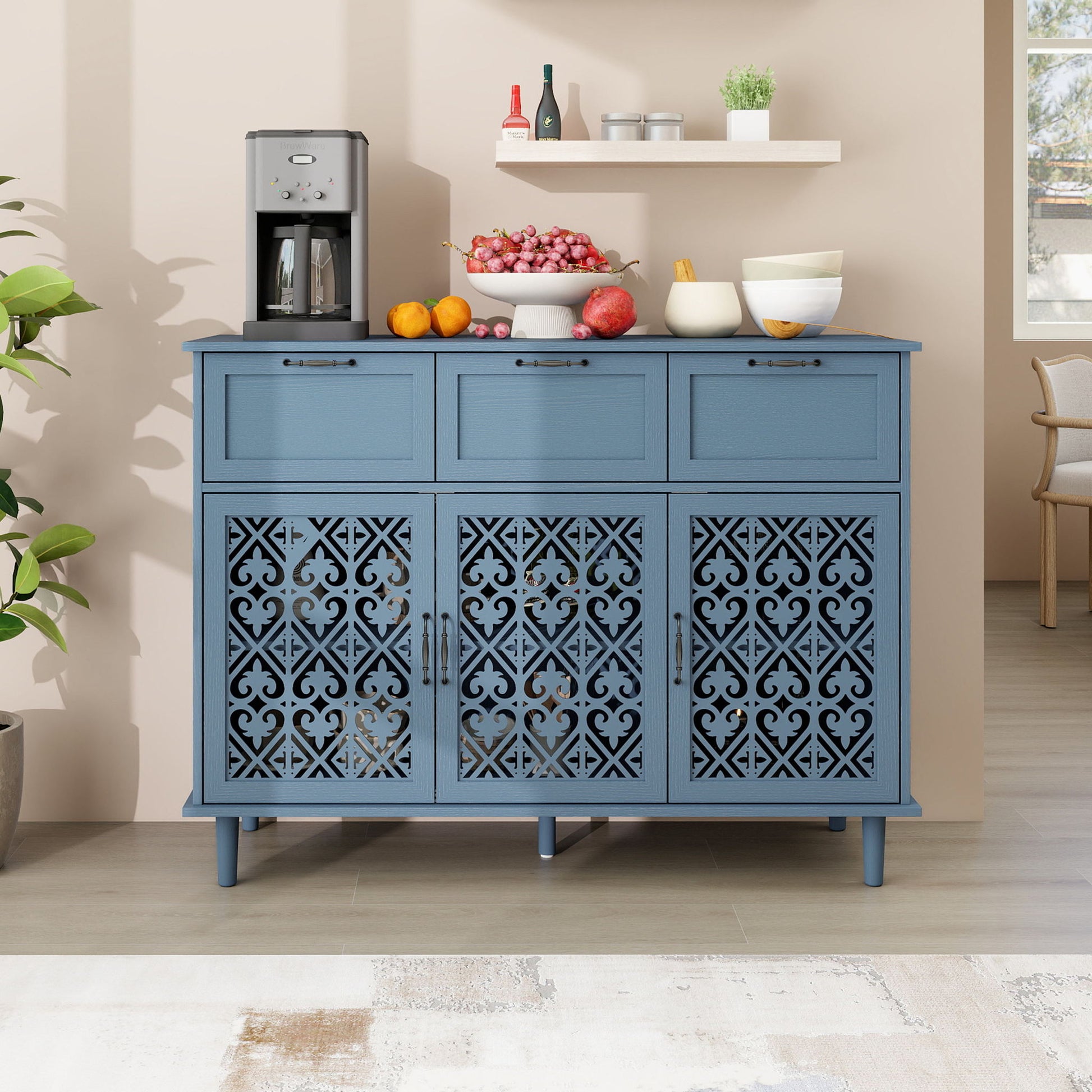 3 Door 3 Drawer Elegant Cabinet - Best Buy Furniture