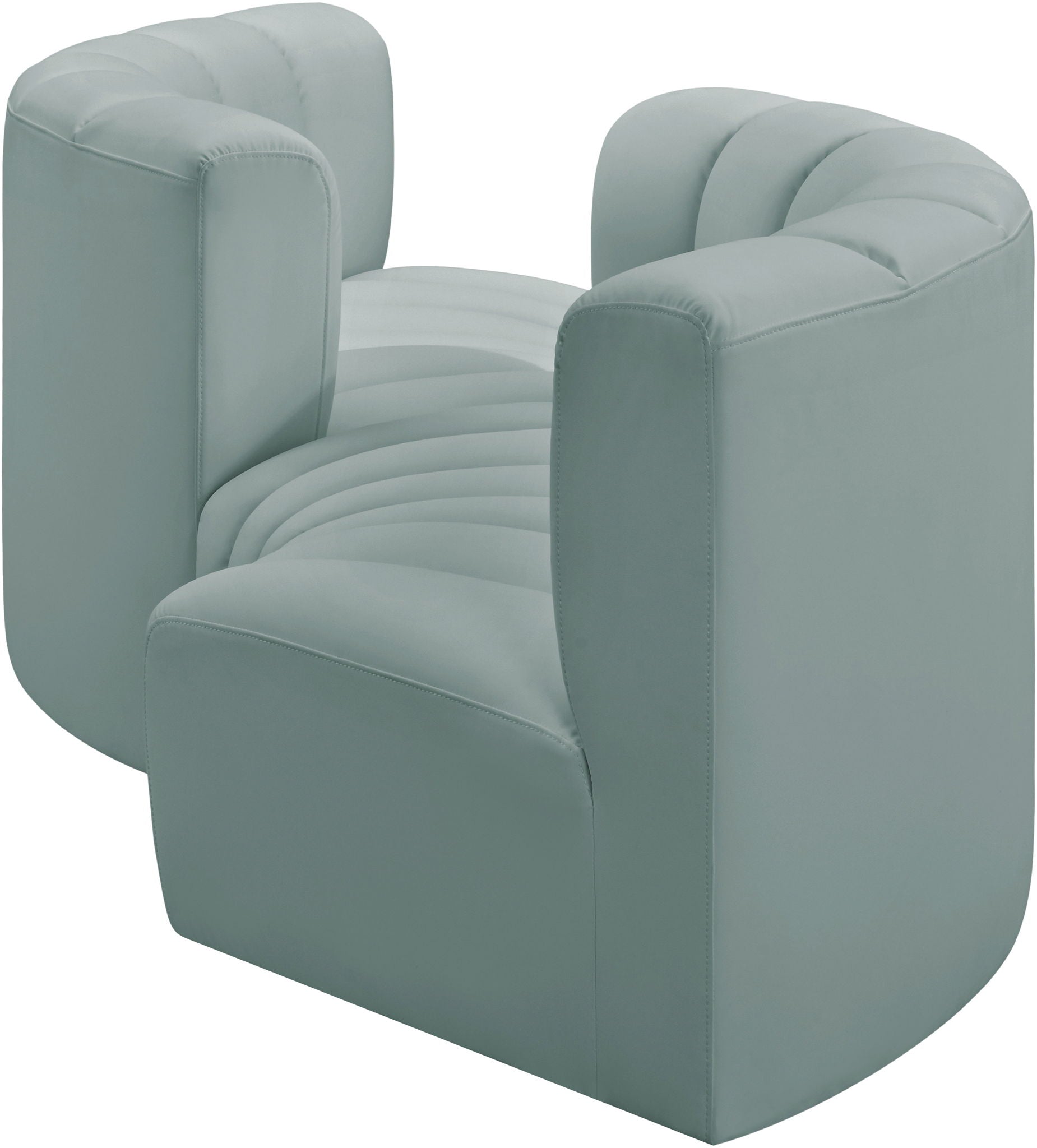 Arc - Faux Leather 4 Piece Curved Modular Sofa - Best Buy Furniture