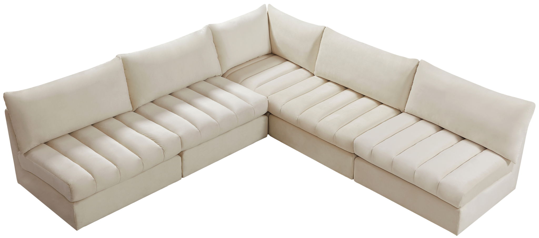 Jacob - Modular Corner Armless Sectional 5 Piece - Best Buy Furniture
