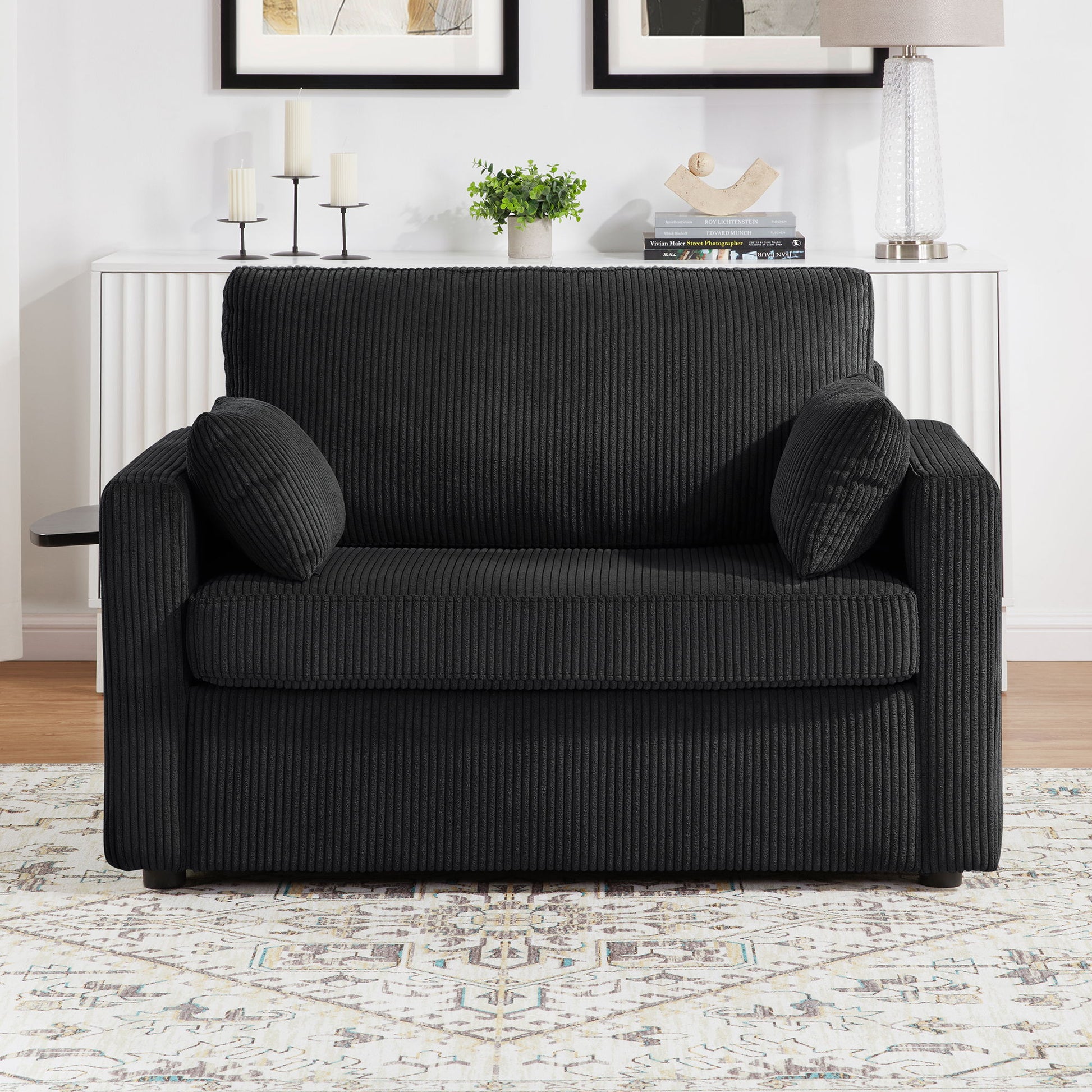 Sleeper Sofa With Foldable Mattress, USB Ports, Side Table & Storage Pocket - Best Buy Furniture