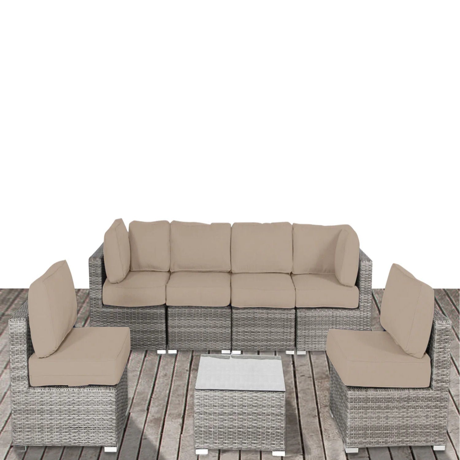 Outdoor Wicker Seating Group With Cushions - Best Buy Furniture