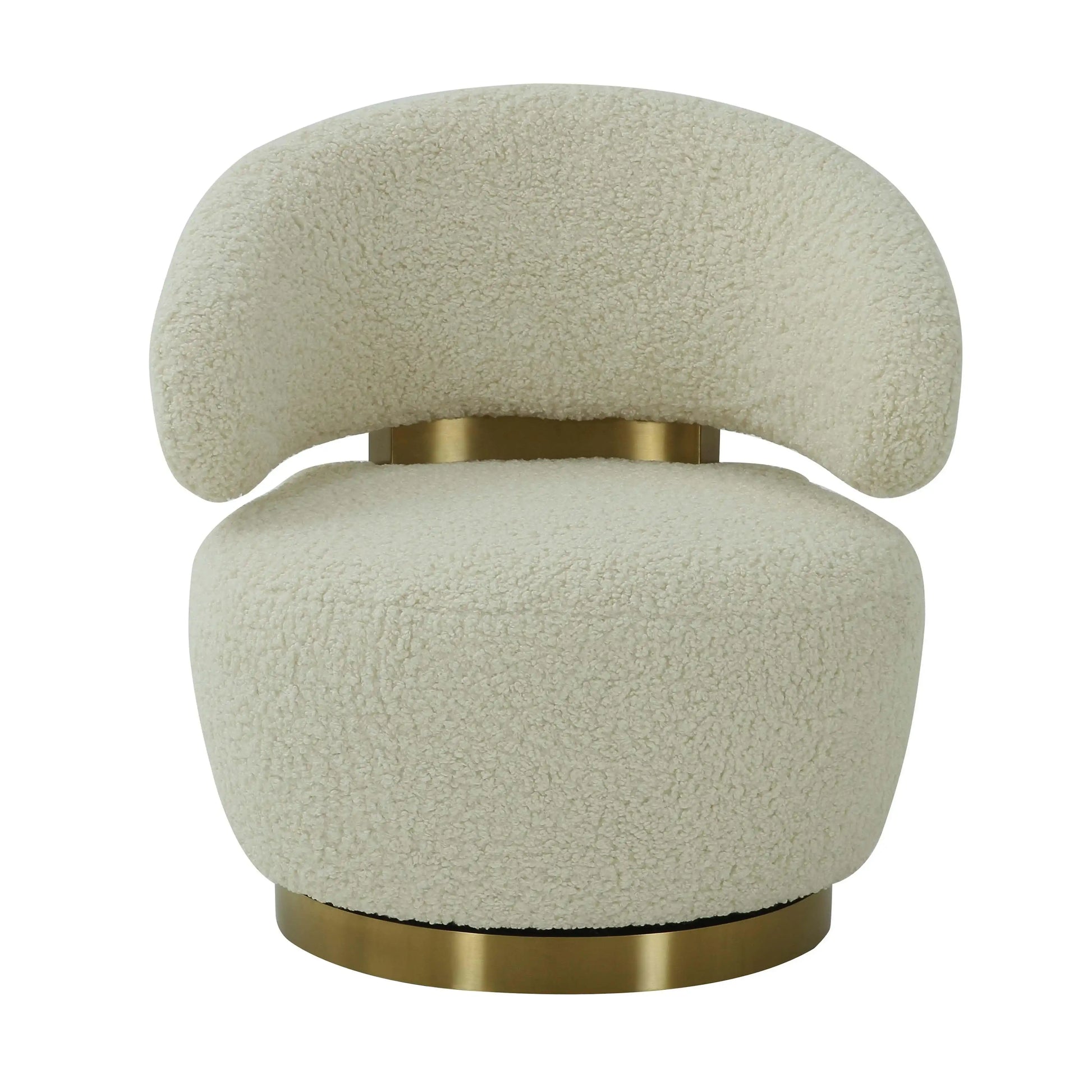 Austin - Faux Shearling Chair - Beige - Best Buy Furniture