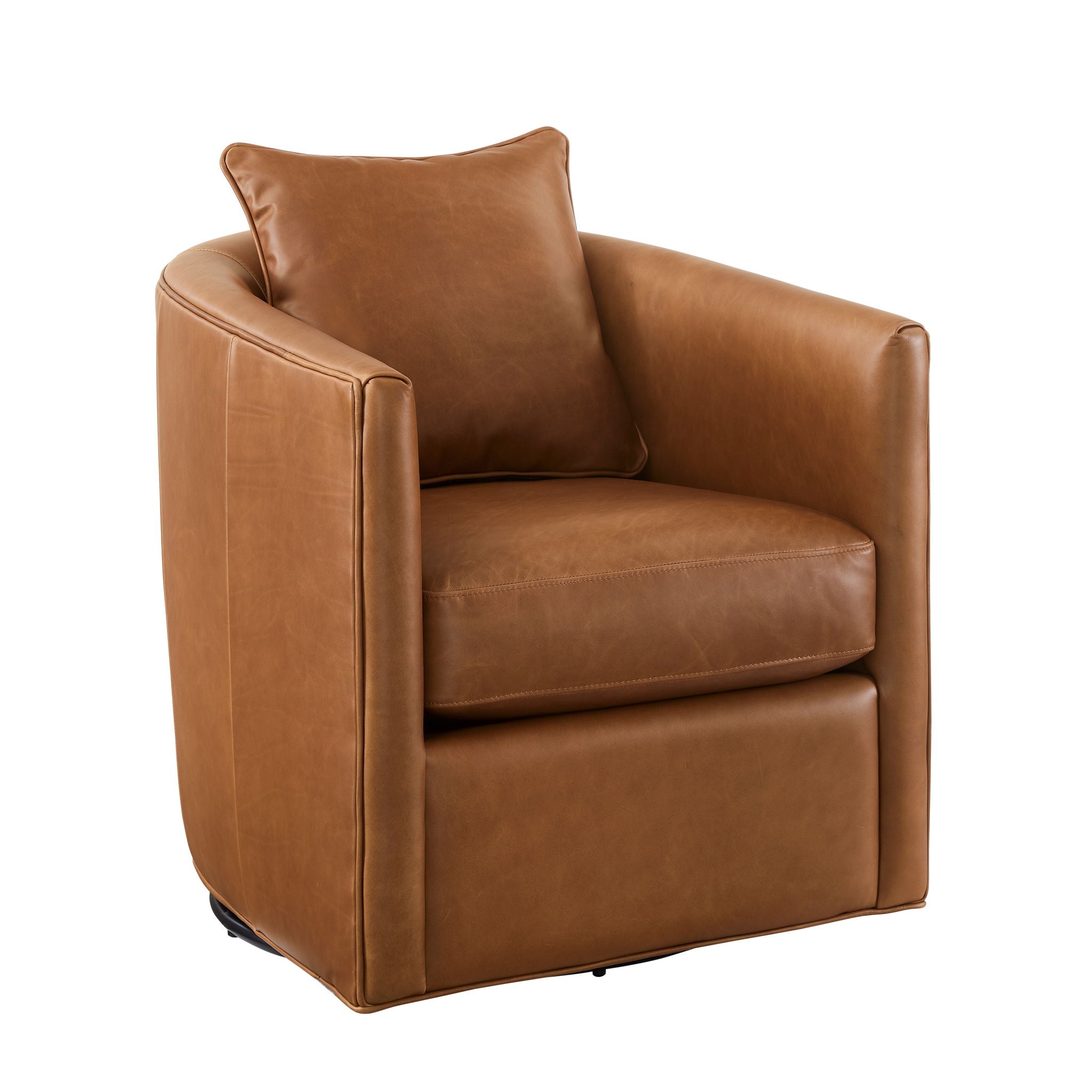 Jasmine - Swivel Accent Chair - Brown - Best Buy Furniture