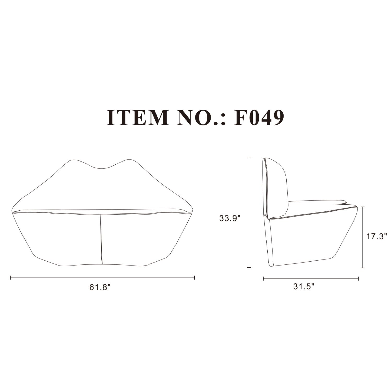 Kiss Loveseat Funky Lip Design - Red