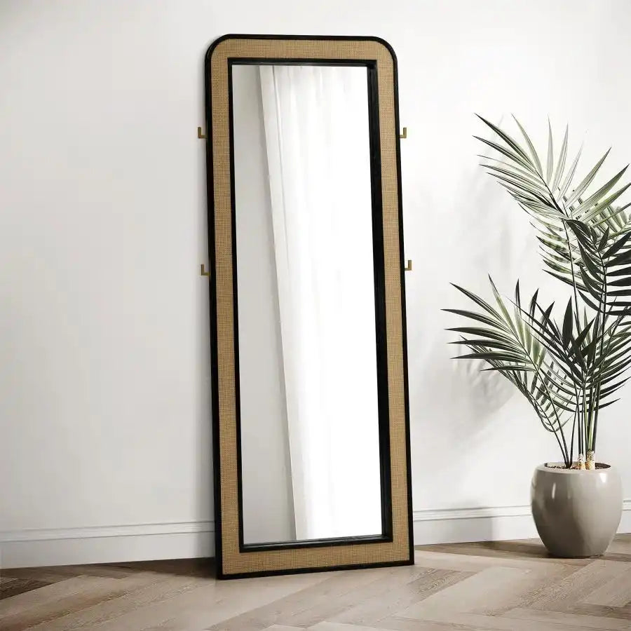 Arini - Cane Weave Full Length Standing Floor Mirror - Best Buy Furniture