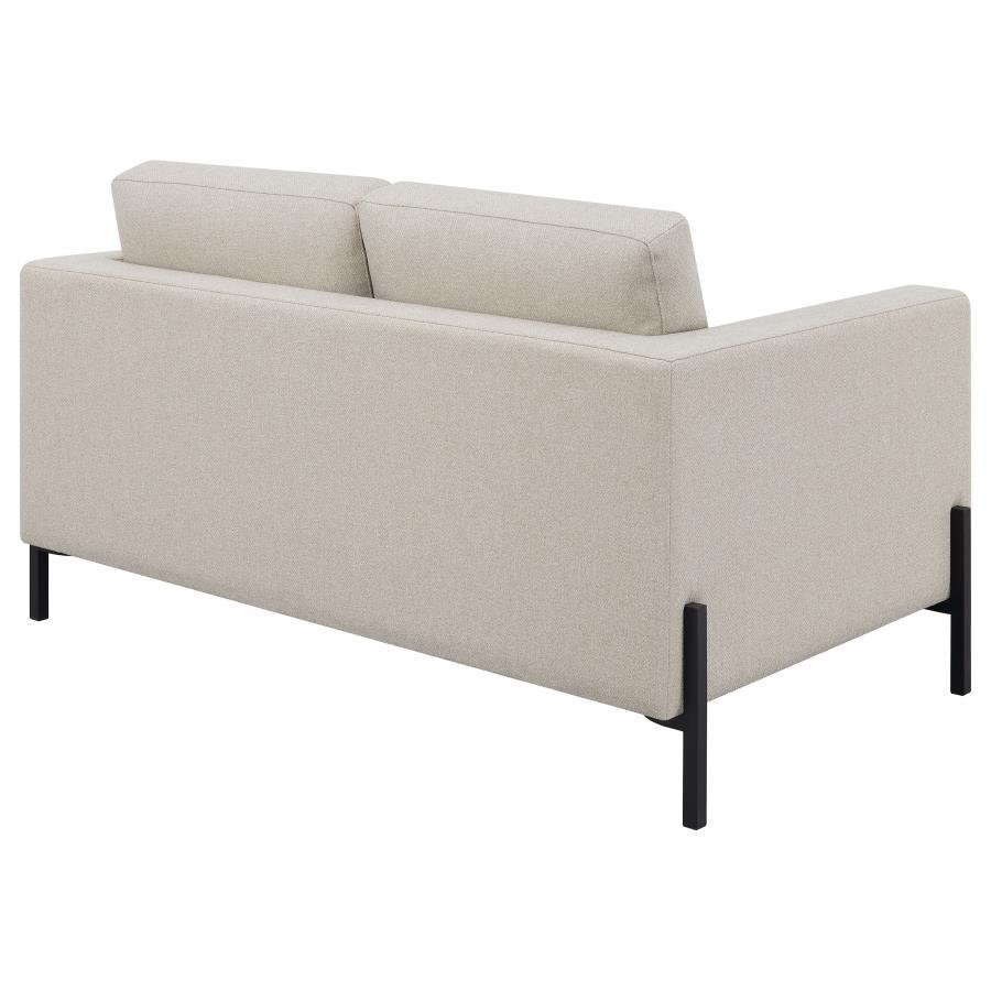 Tilly - Upholstered Track Arm Loveseat - Oatmeal - Best Buy Furniture