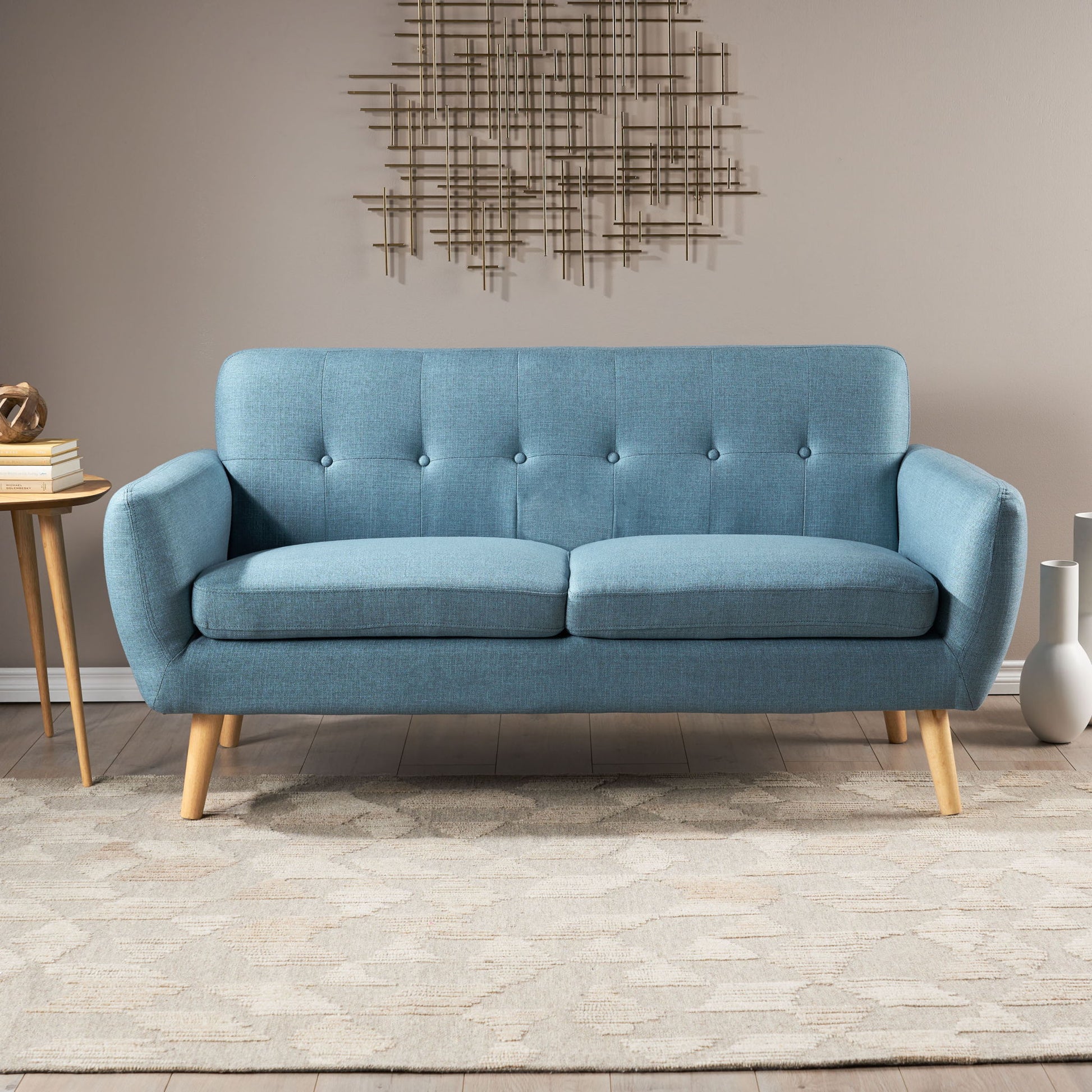 Modern Loveseat Sofa With Button Tufted Backrest - Best Buy Furniture