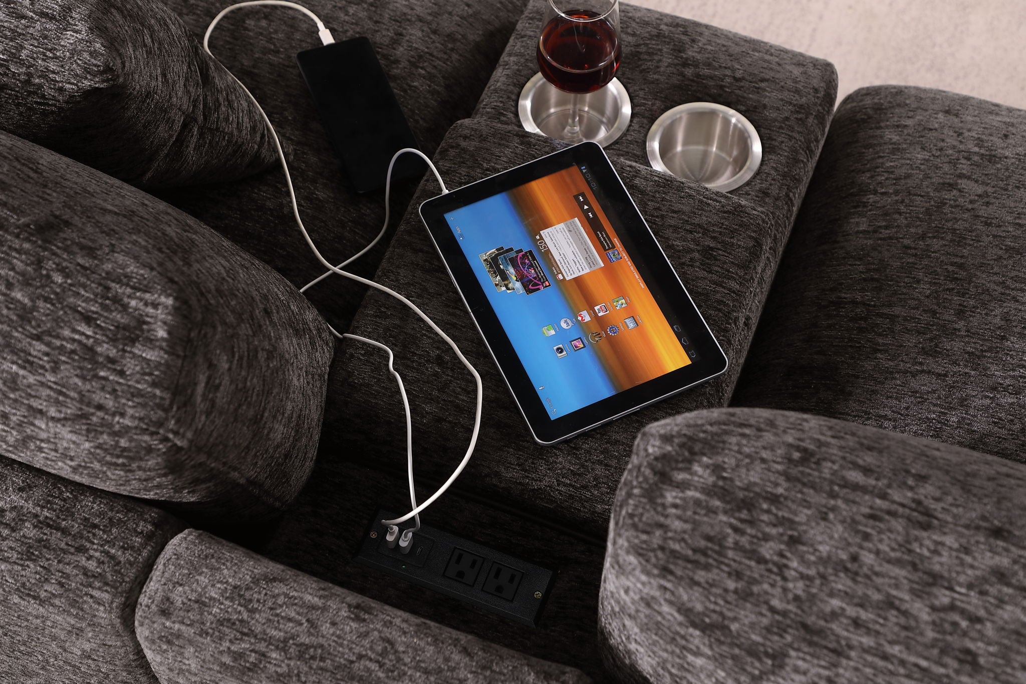 Nyeisha - Piece Upholstered Sofa & Chaise - Coffee - Best Buy Furniture