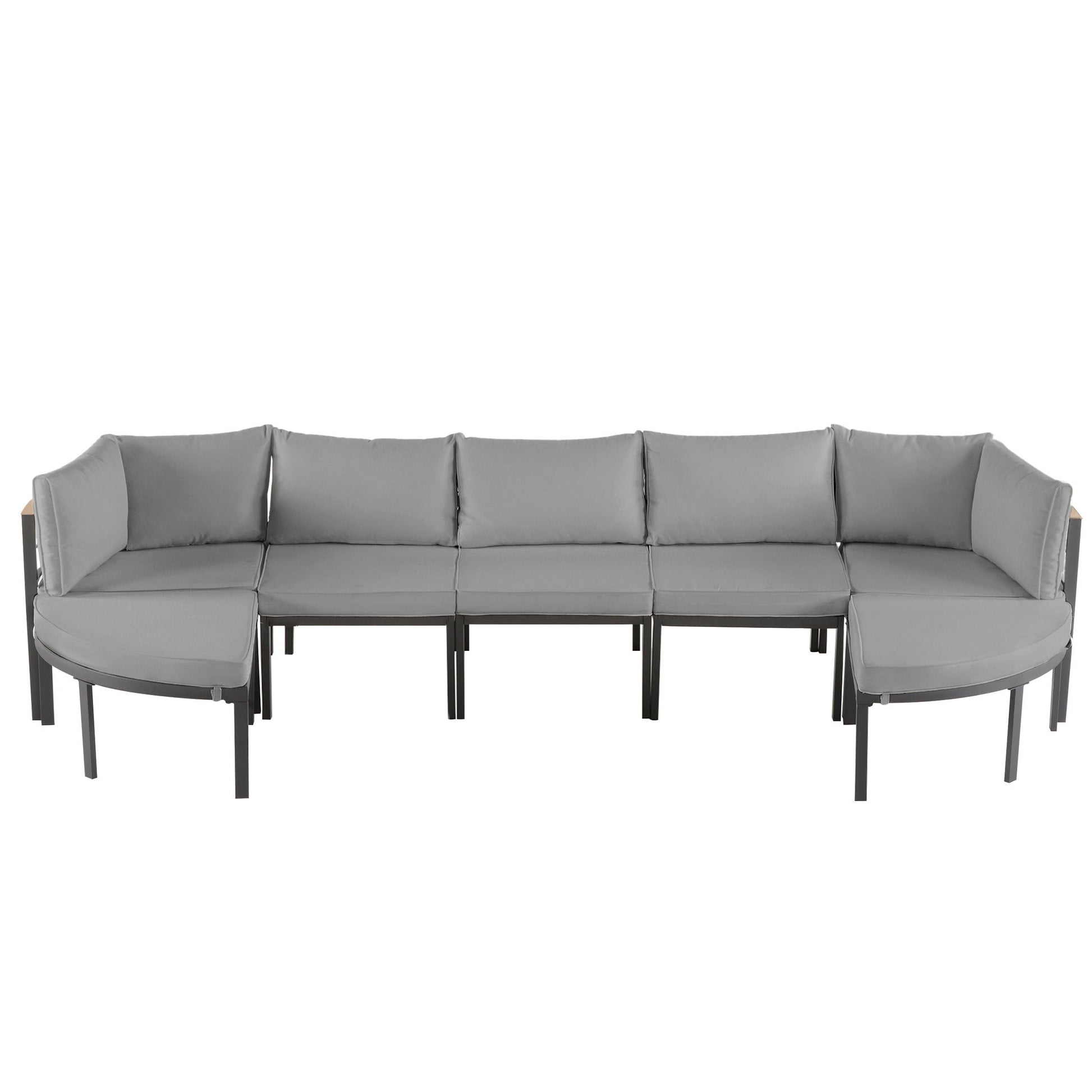 Outdoor Sectional Sofa Set Patio Seating Group With Cushions - Best Buy Furniture