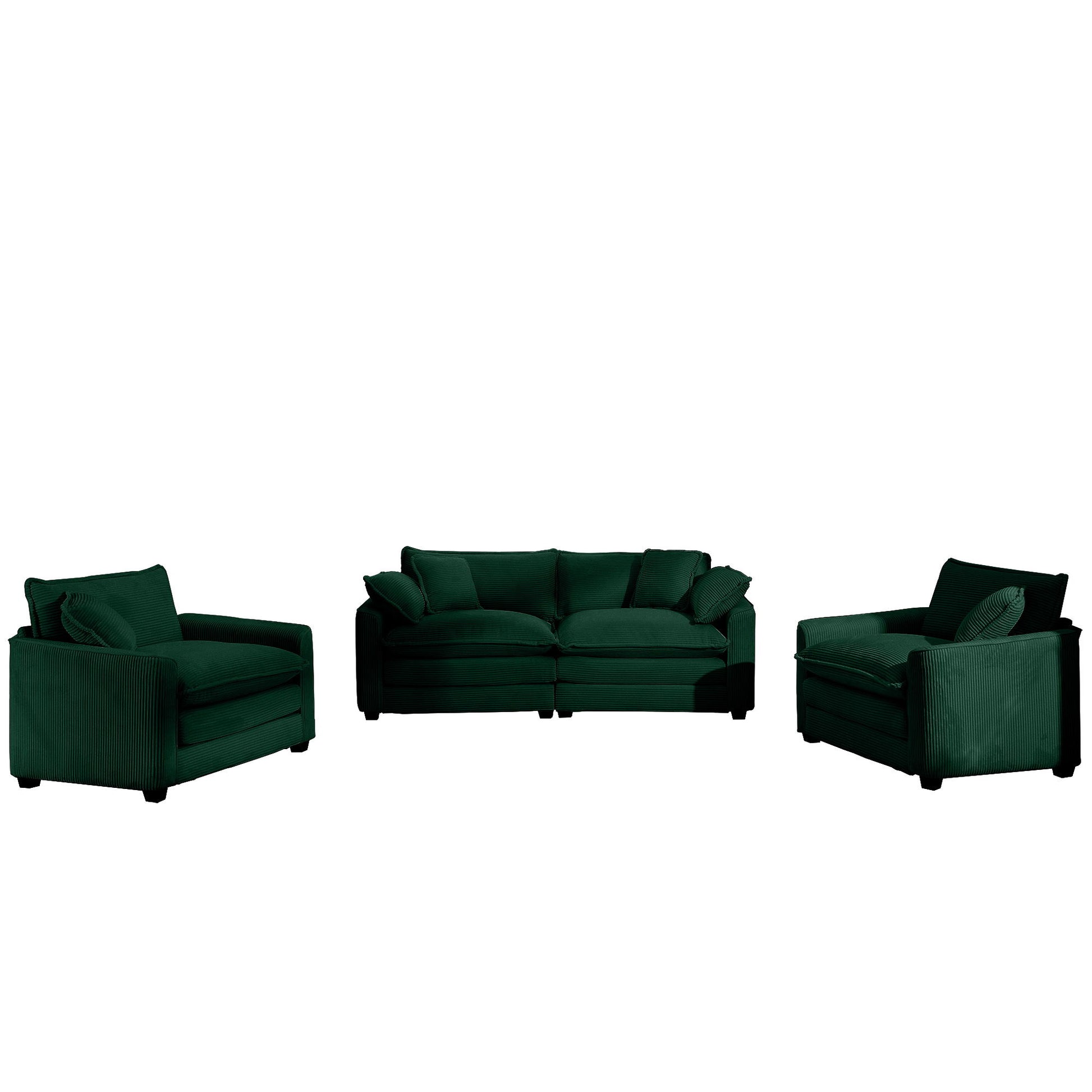 Elegant Corduroy Oversized Sectional Sofa Set With Deep Seats And Flexible Layout - Best Buy Furniture