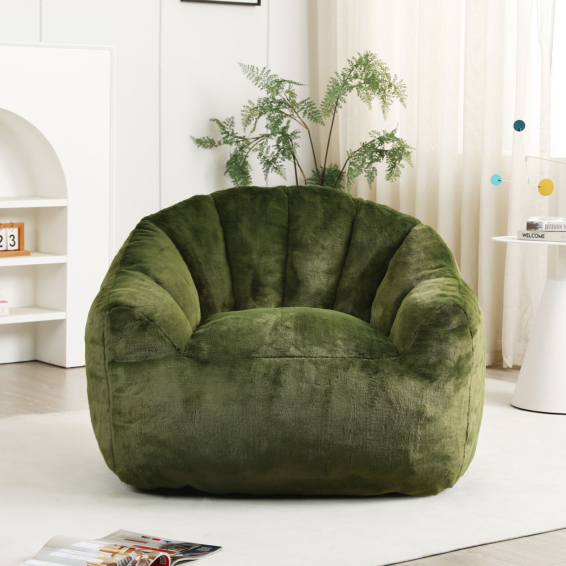 Beanbag Chair, Beanbag Sofa Chair With Armrests Stuffed High Density Foam - Best Buy Furniture
