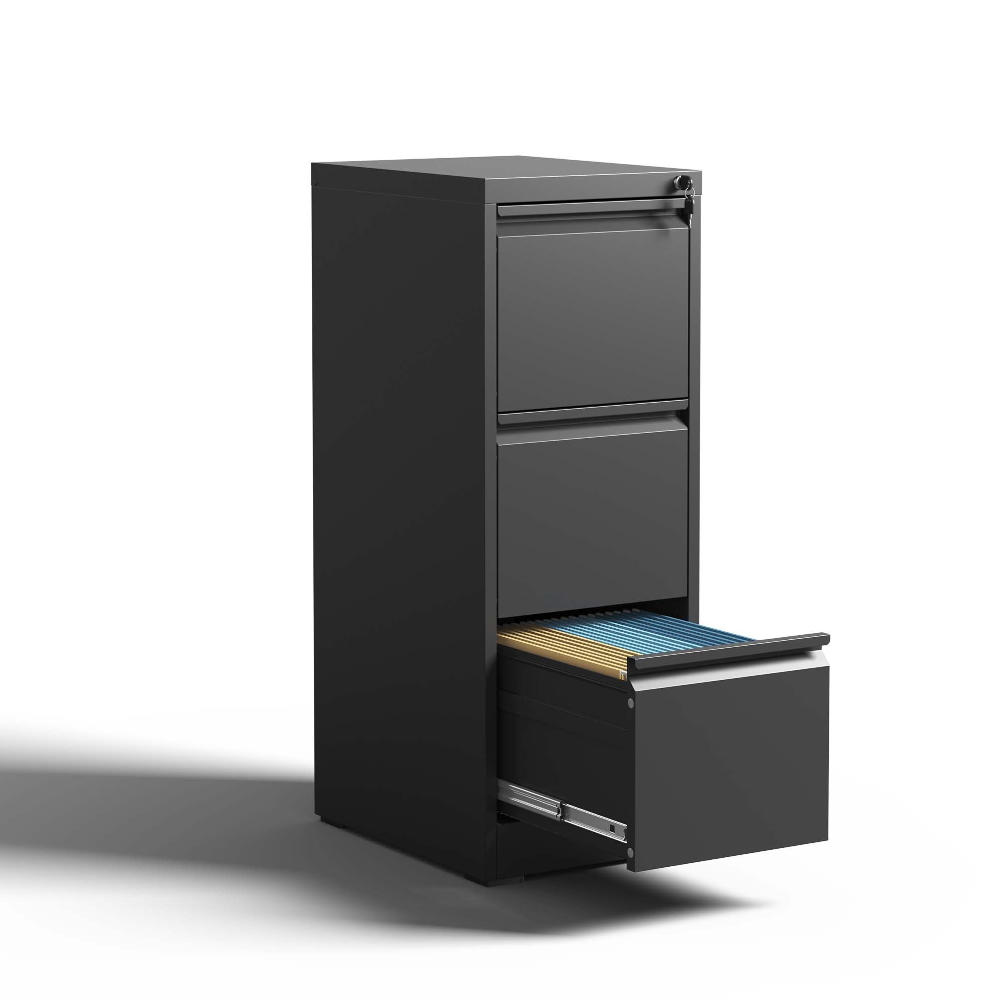 Steel Drawer Vertical File Cabinet With Lock For A4 Legal / Letter Size - Best Buy Furniture