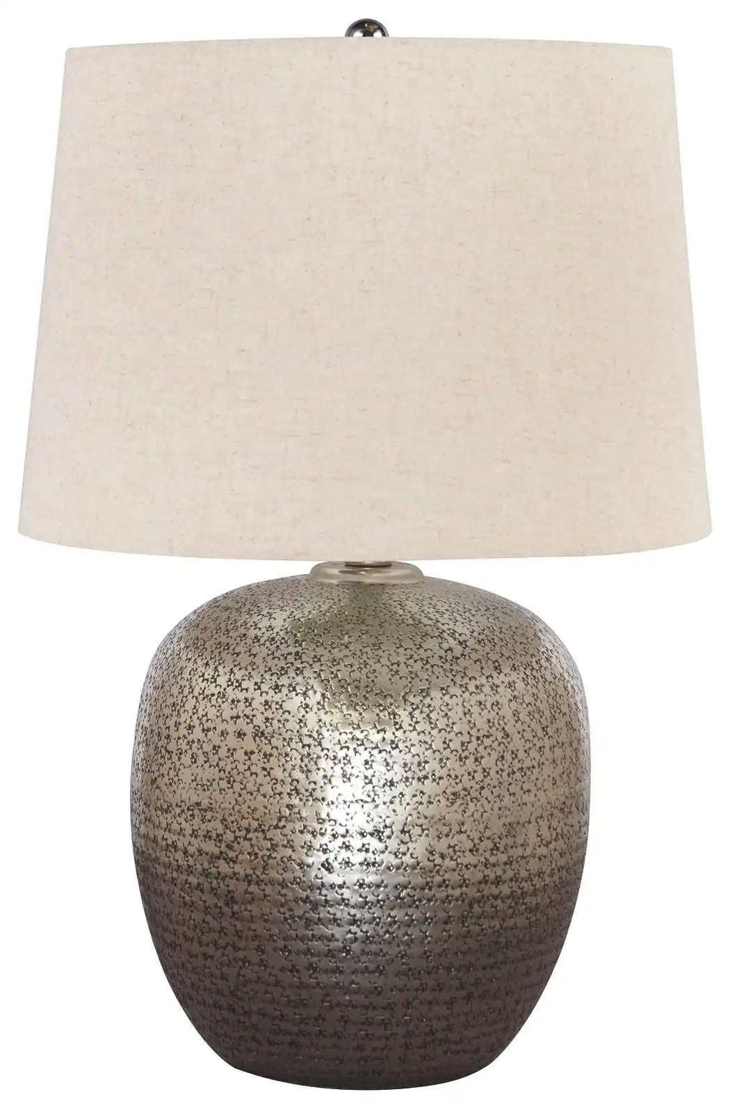 Magalie - Metal Table Lamp - Antique Silver Finish - Best Buy Furniture