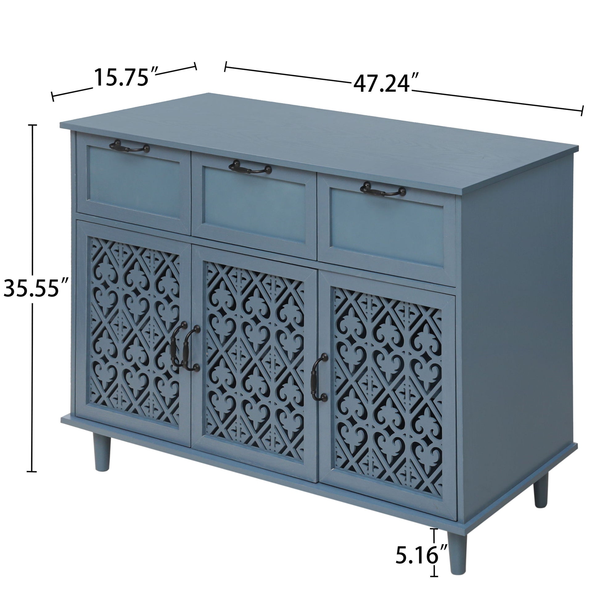 3 Door 3 Drawer Elegant Cabinet - Best Buy Furniture