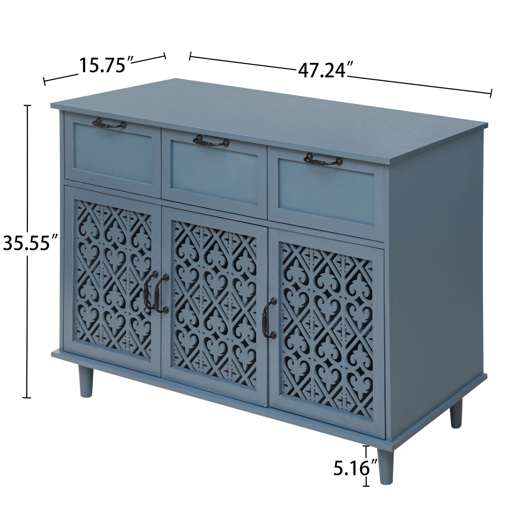 3 Door 3 Drawer Elegant Cabinet - Best Buy Furniture