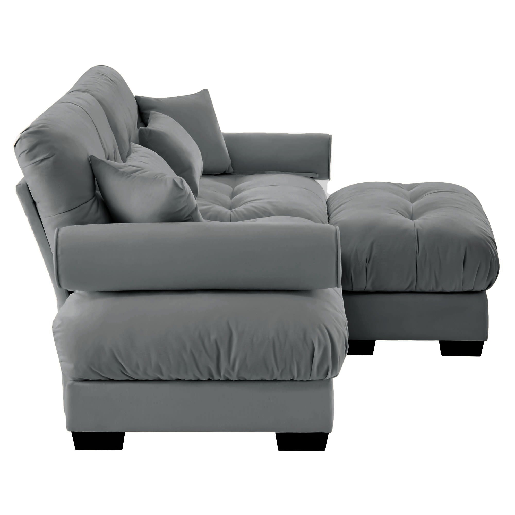 Super Comfort Oversized Modular Sectional Sofa With Movable Ottoman - Best Buy Furniture