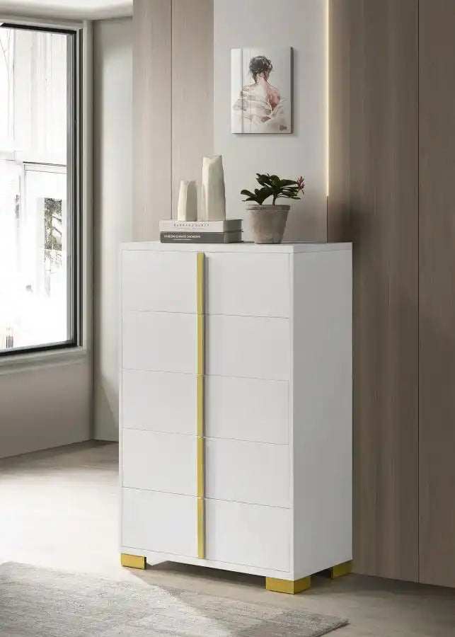 Marceline - 5-Drawer Bedroom Chest - Best Buy Furniture