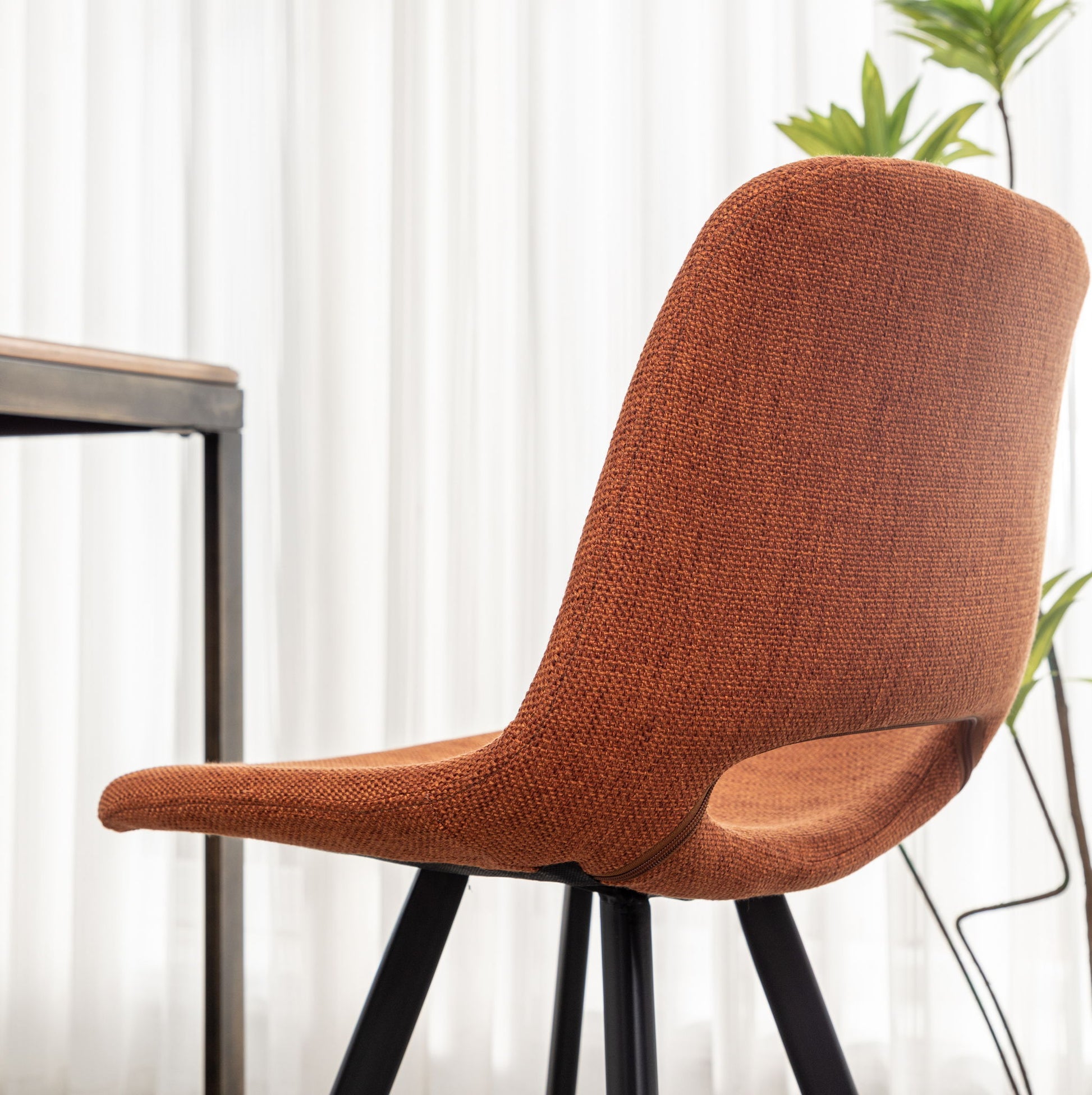 Porth - 28.25" Fabric Kitchen Counter Height Stools (Set of 2) - Orange - Best Buy Furniture