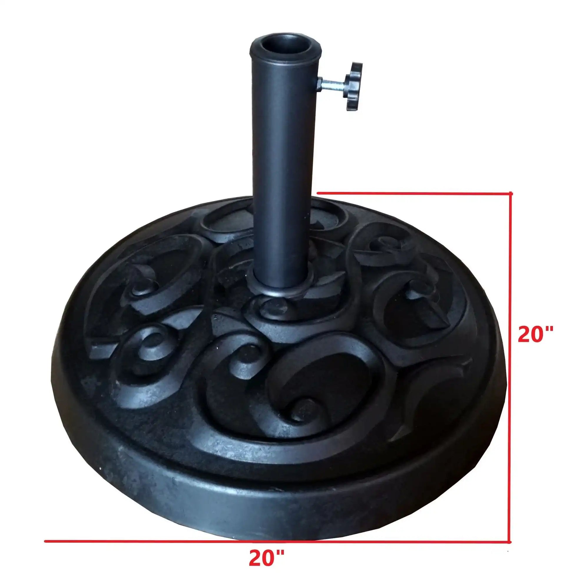 Rust-Resistant Resin Umbrella Base - Black - Best Buy Furniture
