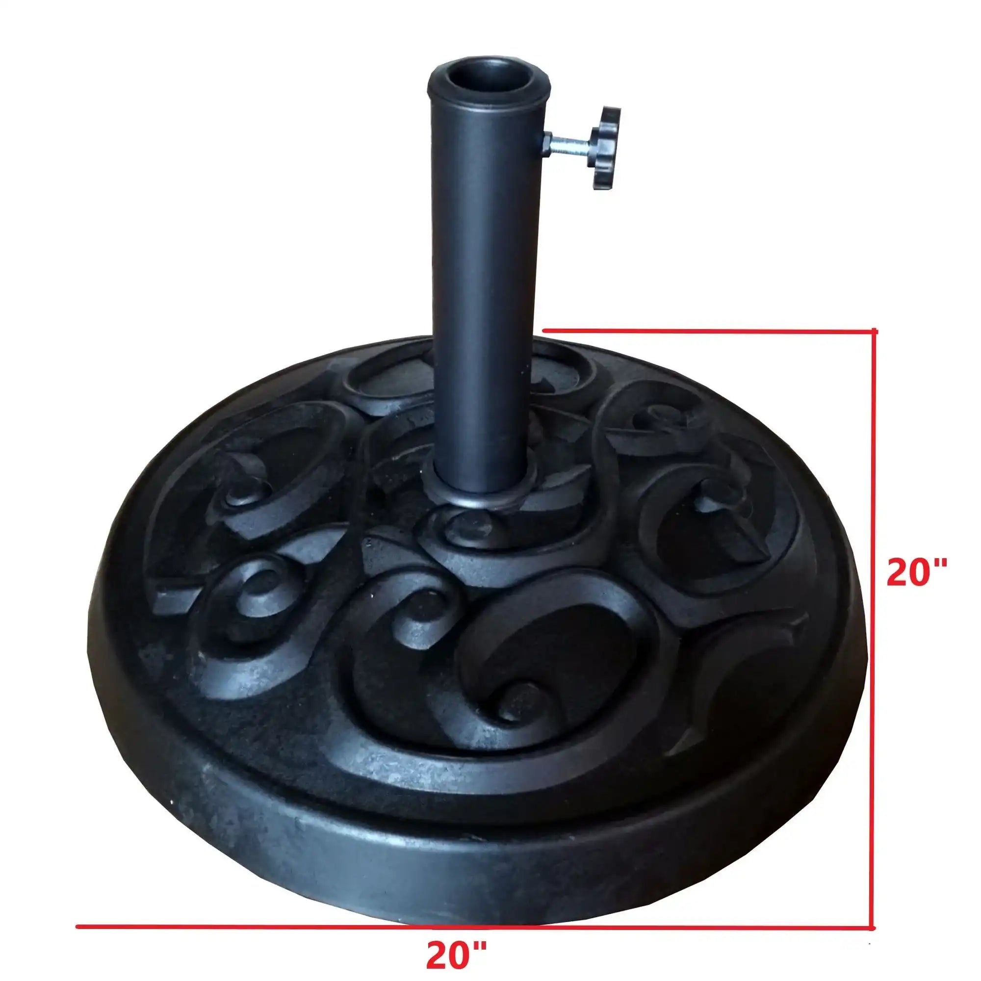 Rust-Resistant Resin Umbrella Base - Black - Best Buy Furniture