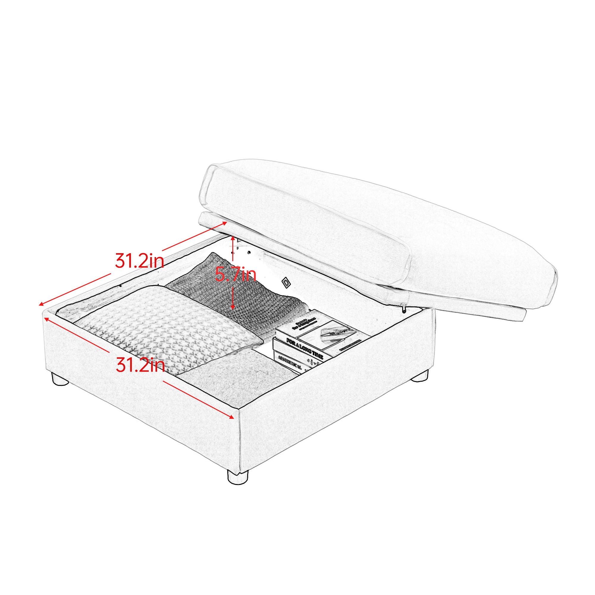 Modern Modular Sectional Sofa With Storag, Contemporary Cylindrical Design - Best Buy Furniture
