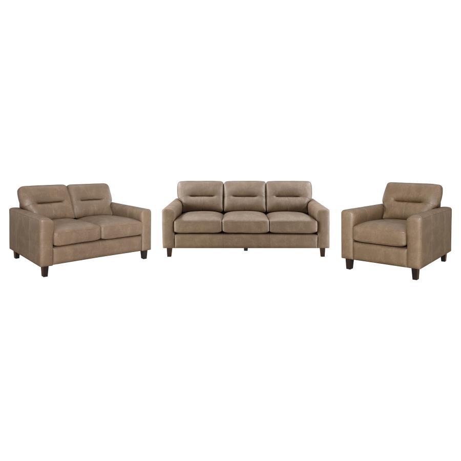 Scotland - Faux Leather Upholstered Sofa Set - Best Buy Furniture