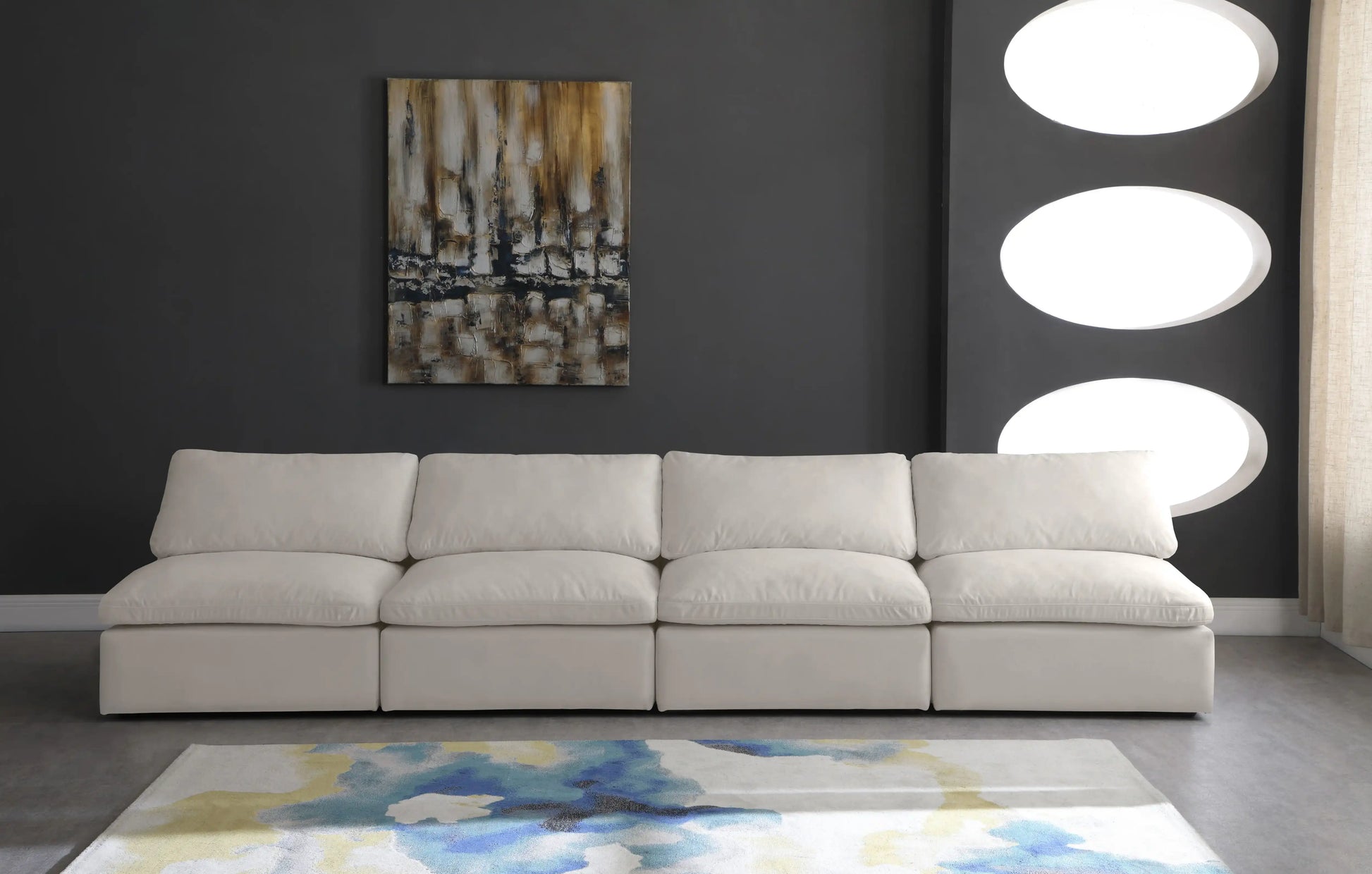 Cozy - Modular Armless 4 Seat Sofa - Best Buy Furniture